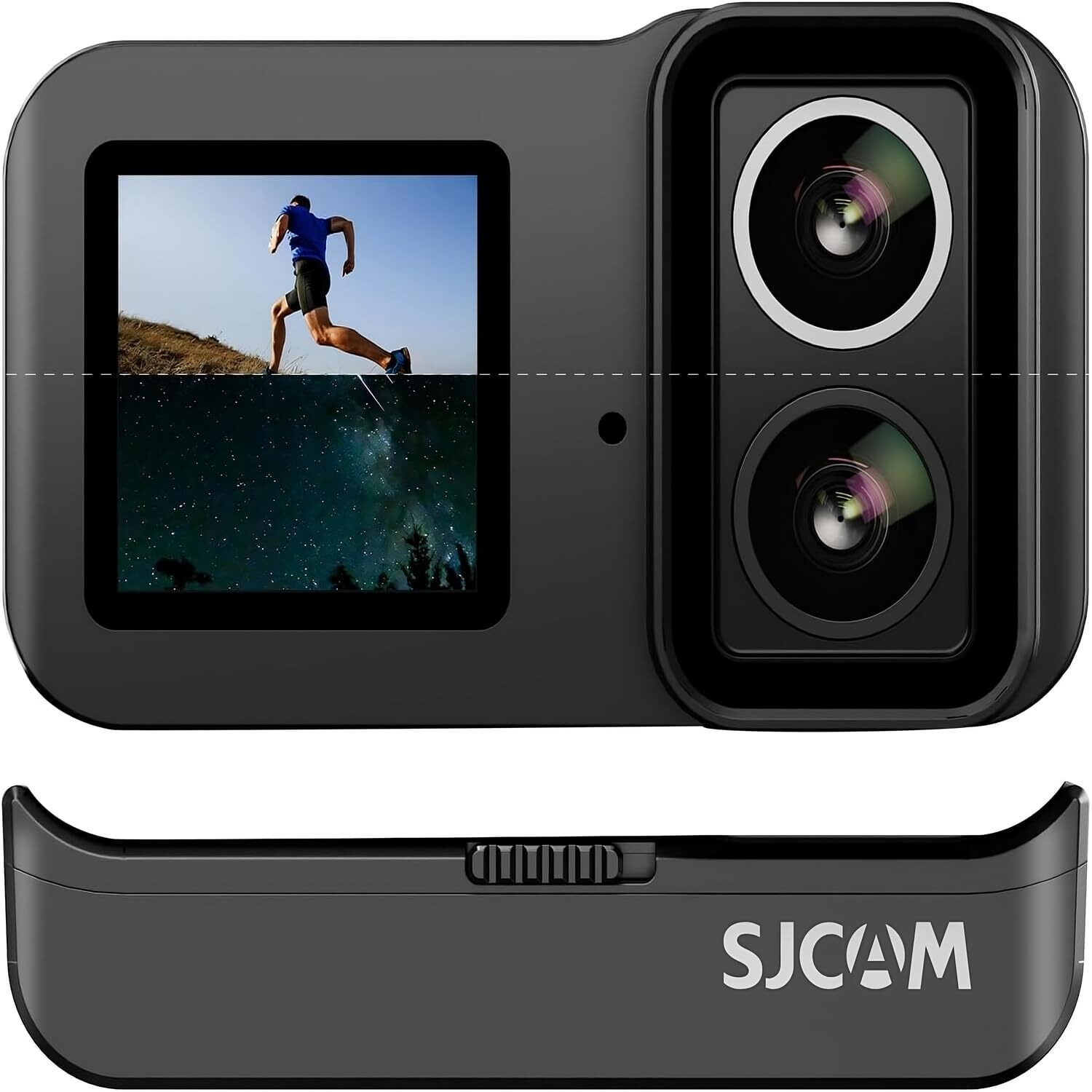 Image of SJCAM SJ20 Dual Lens UHD 4K Action Camera 8-Hour Duration Super Night Vision Dual Touch Screen Sports and Action Camera
