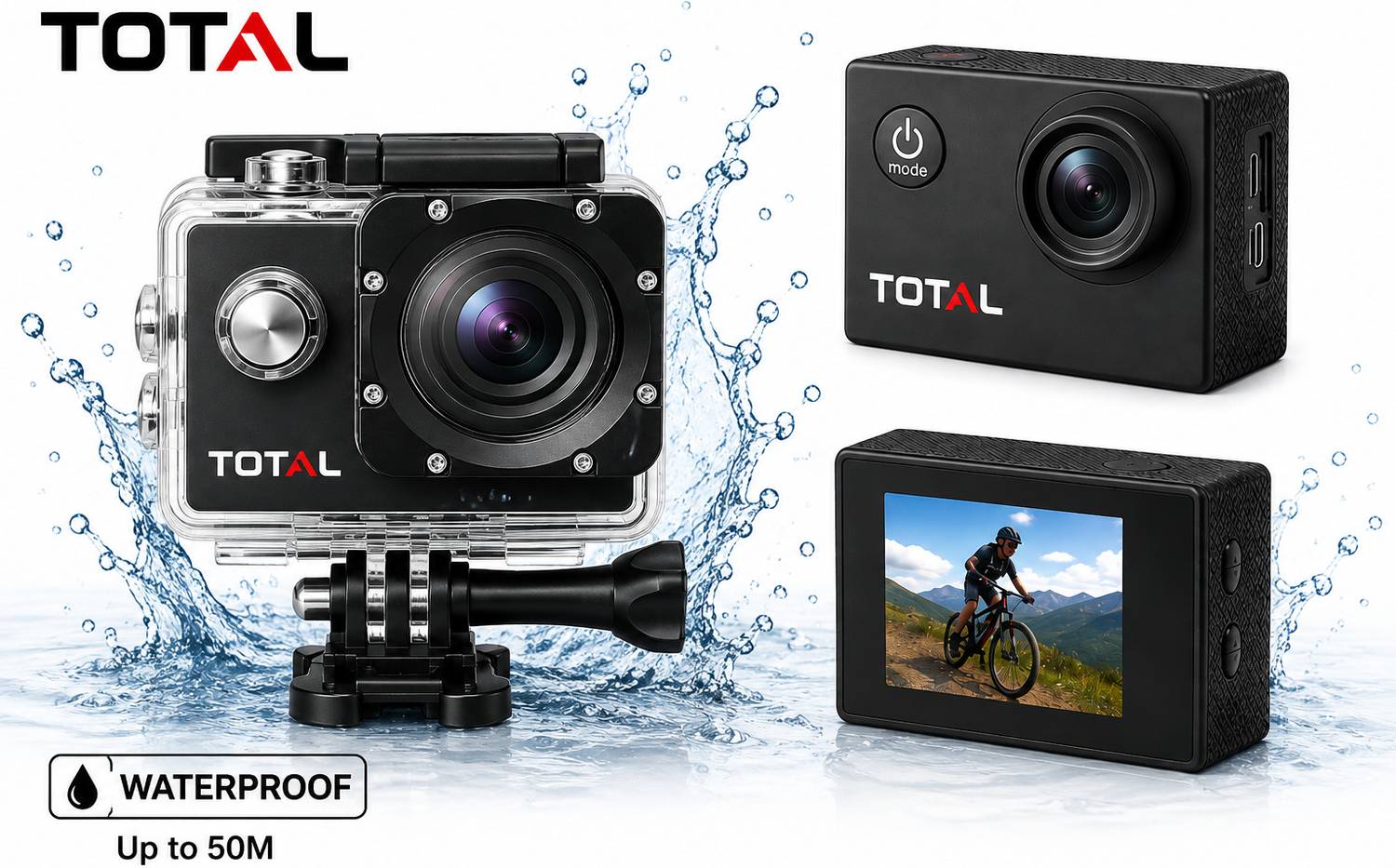 TOTAL Go Prox 4K Action Camera 20MP - Image 1