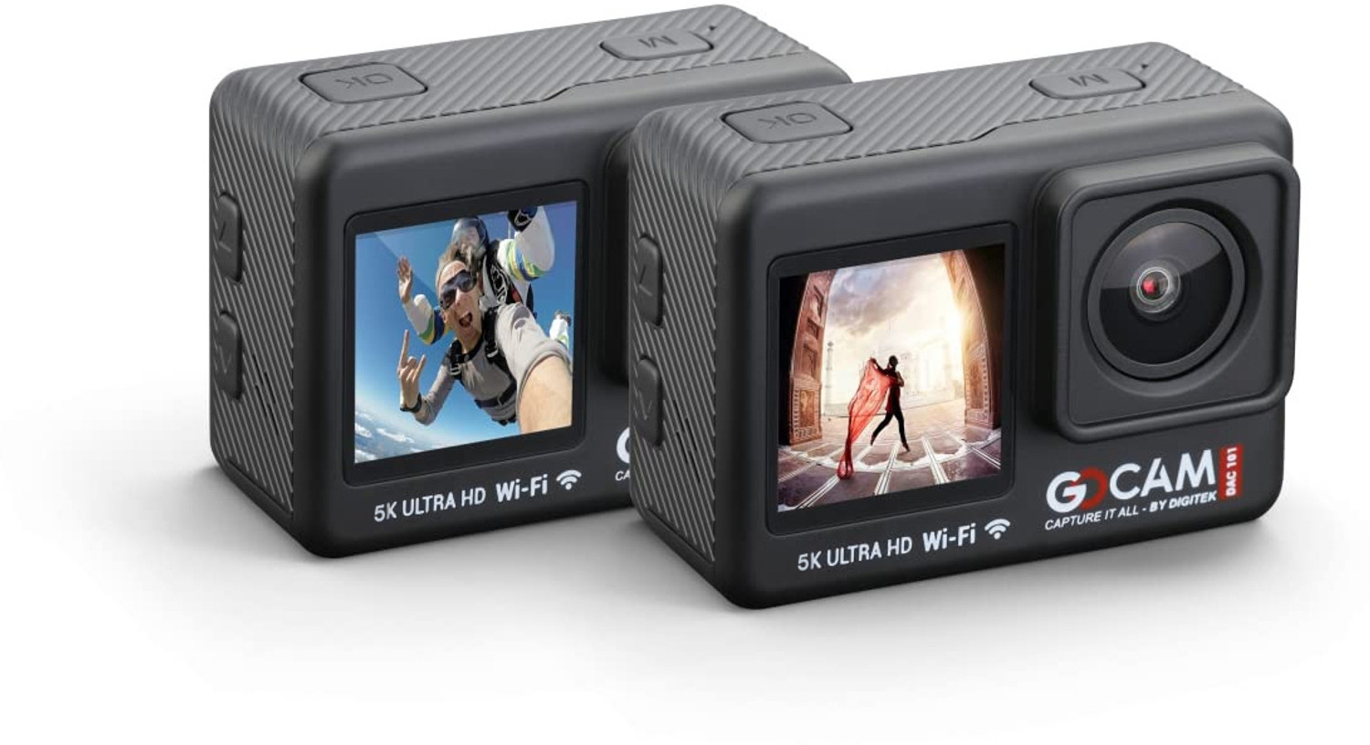Image of DIGITEK GoCAM DAC-101 5K 30FPS WiFi Ultra HD with 6-Axis Gyro EIS Stabilization 150 WideAngle Sports and Action Camera