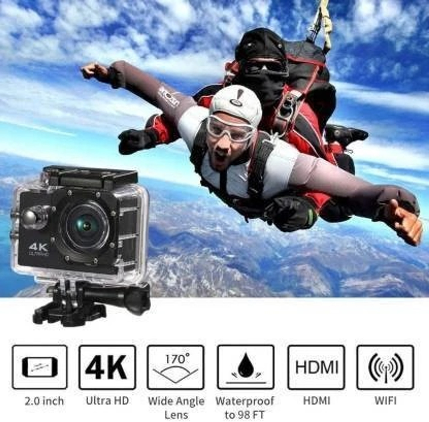 Image of INFRA Professional Helmet Camera 4K Helmet Cemera Full HD Mini Vlogging Camera and Sports Camera 4k Sports and Action Camera