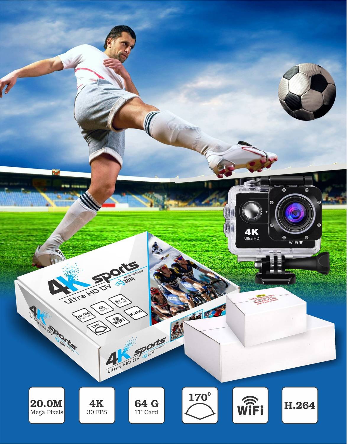 Onfido GoPro Action Camera 4K 20MP - Image 3