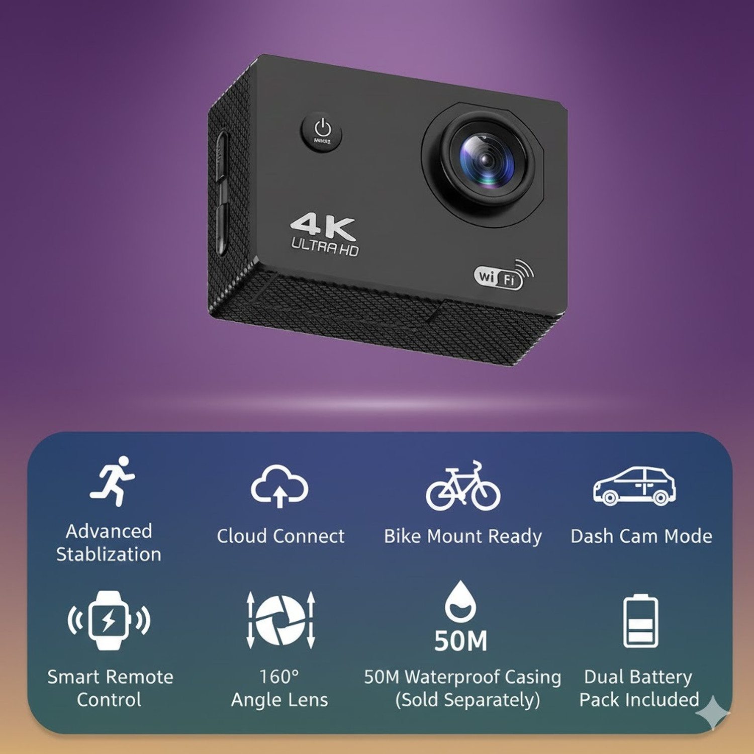 Image of eken ACTION CAMERA 4K UltraHD 4K Vlogging Action Camera Sports and Action Camera