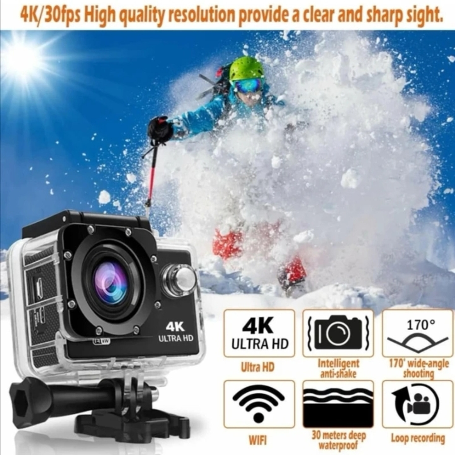 Image of Ultracam ULTRA 4K HD QUALITY GO PRO CAMERA Sports and Action Camera