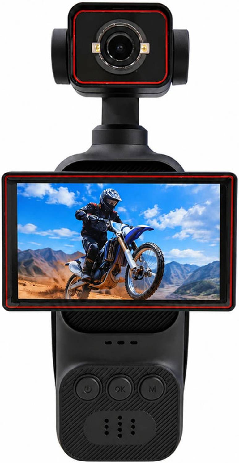 DRIVEXPERTT Sports Action Camera 4K WiFi Pocket Camera with Flip Screen, Anti Shake Action Sports Vlog Camera Sports and Action Camera
