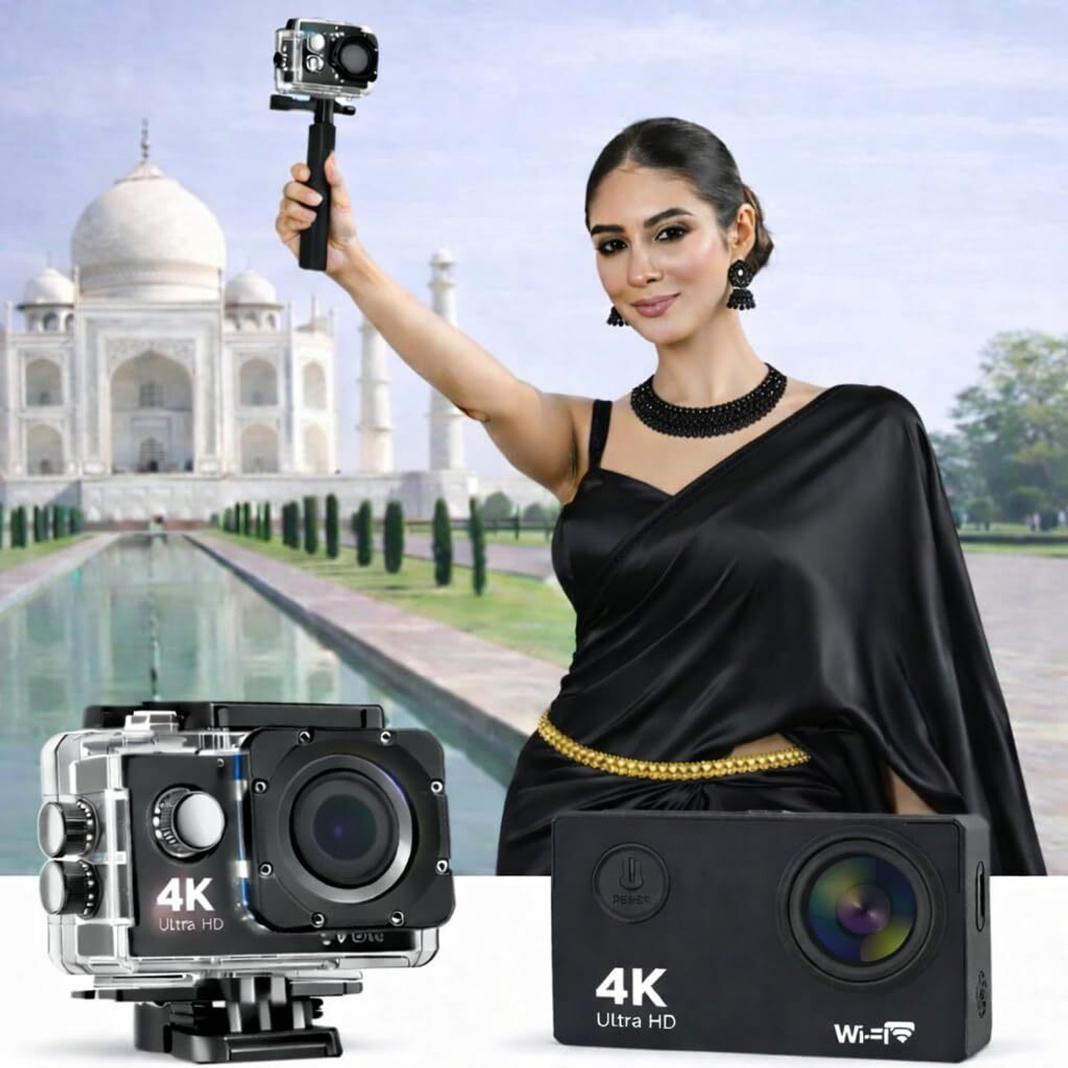 Image of SmartCam GoPro Action camera 4k 4K Digital Action Camera with Accessories Kit - Bike & Helmet Mount Sports and Action Camera