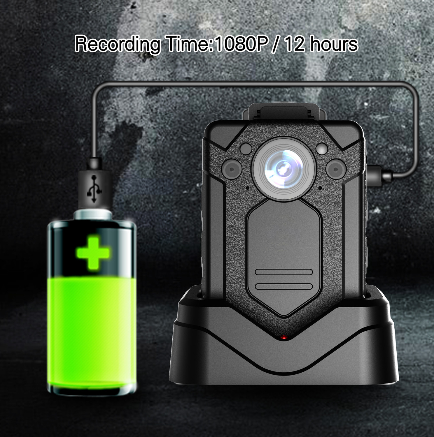 Image of Orlov E4 Full HD Body Camera 12H Battery, Night Vision, Wide Angle, Wearable Cam Sports and Action Camera