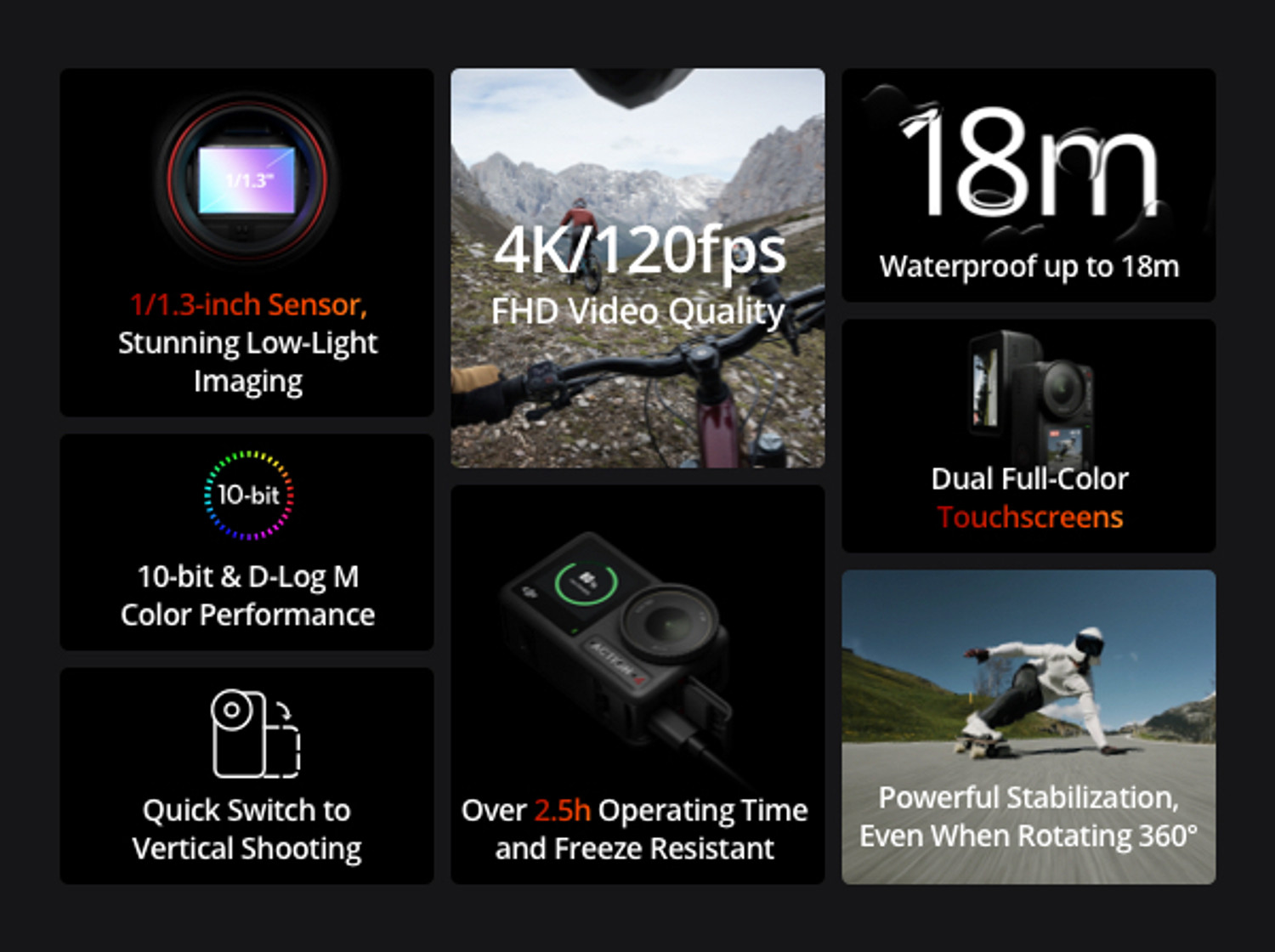Image of dji Osmo Action Action 4 Standard Combo Sports and Action Camera
