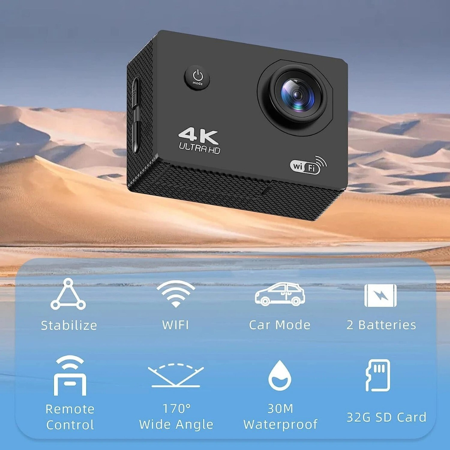 Image of INFRA Professional Helmet Camera 4K Helmet Cemera Full HD Mini Vlogging Camera and Sports Camera 4k Sports and Action Camera