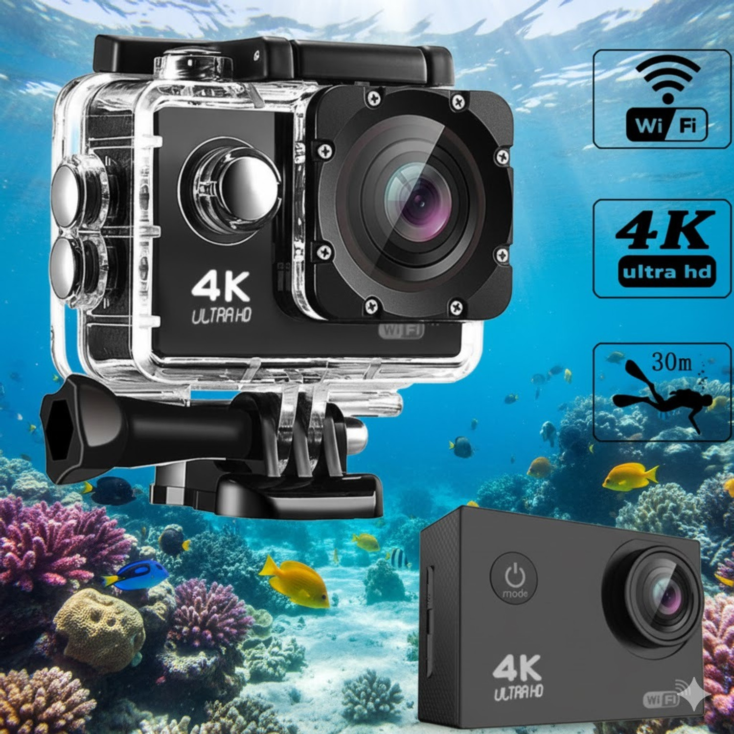 Image of eken ACTION CAMERA 4K UltraHD 4K Vlogging Action Camera Sports and Action Camera