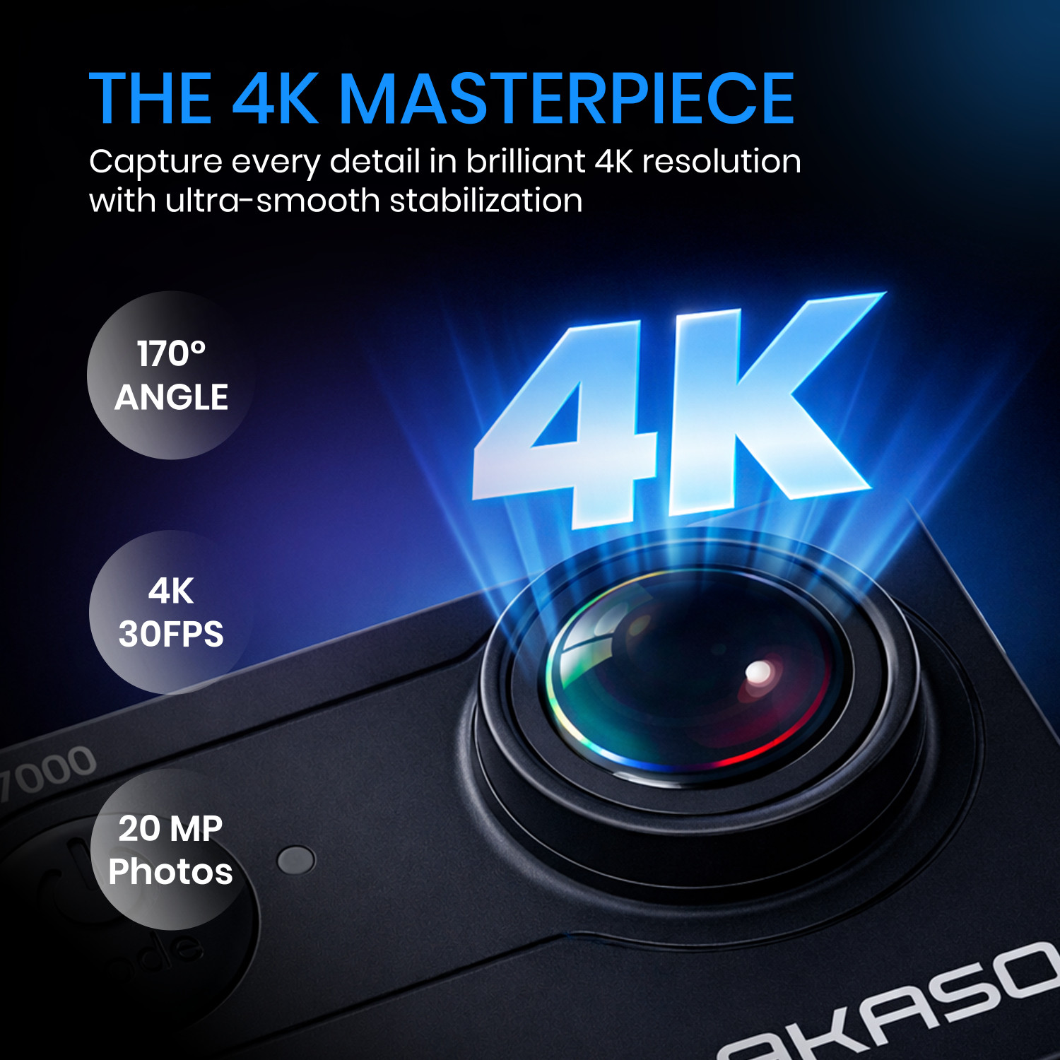 Image of Akaso EK7000 4K30fps with Touch Screen EIS 131ft Waterproof Underwater Sports and Action Camera