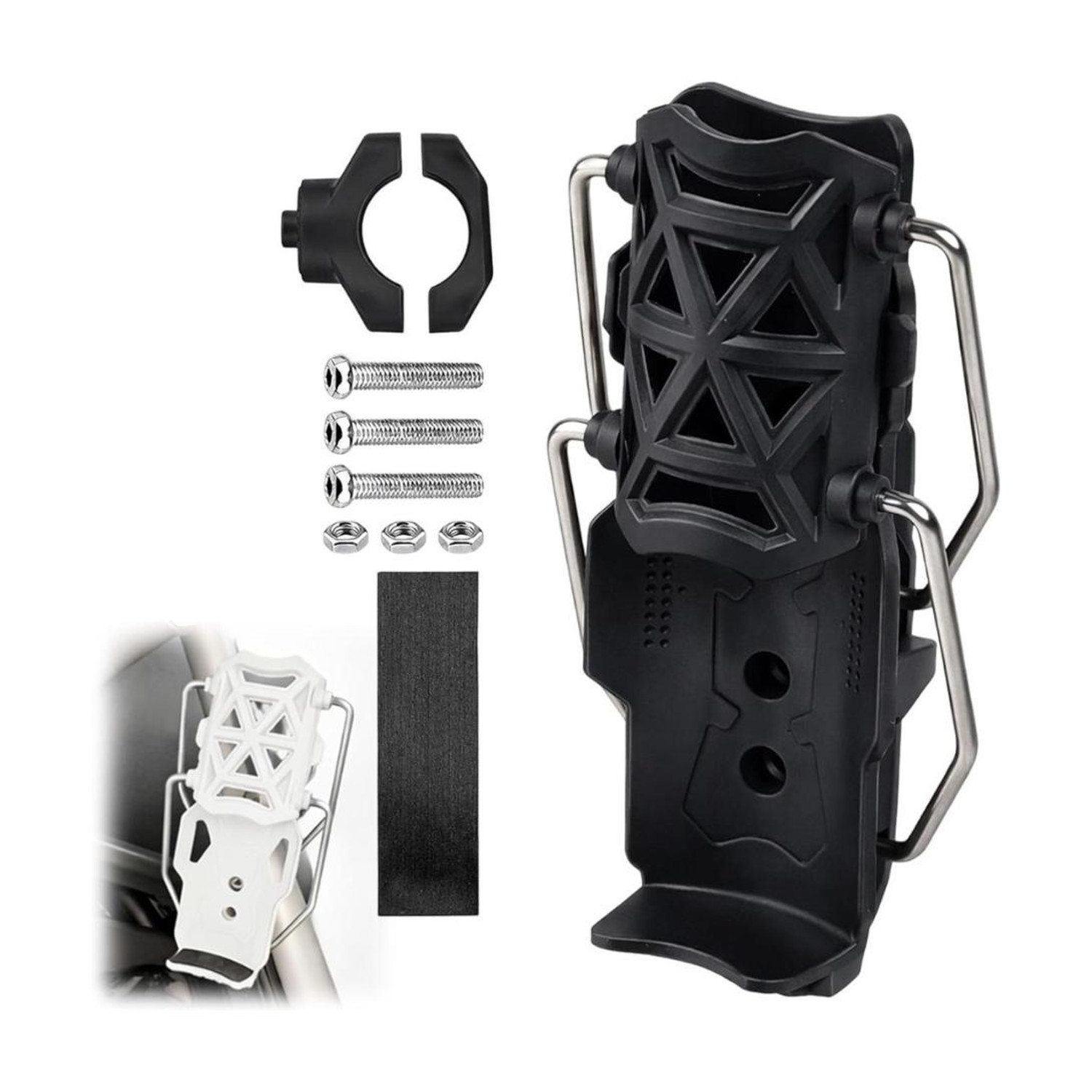 Image of MokyPro Bike & Motorcycle Water Bottle Holder Foldable 360 Degree Rotatable Design Sports Bottle Holder