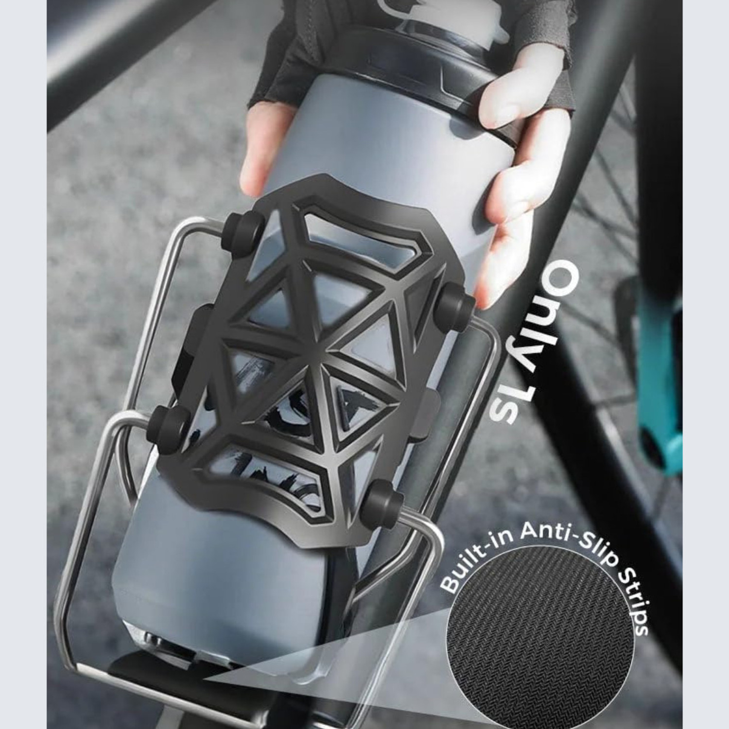 Image of MokyPro Bike & Motorcycle Water Bottle Holder Foldable 360 Degree Rotatable Design Sports Bottle Holder