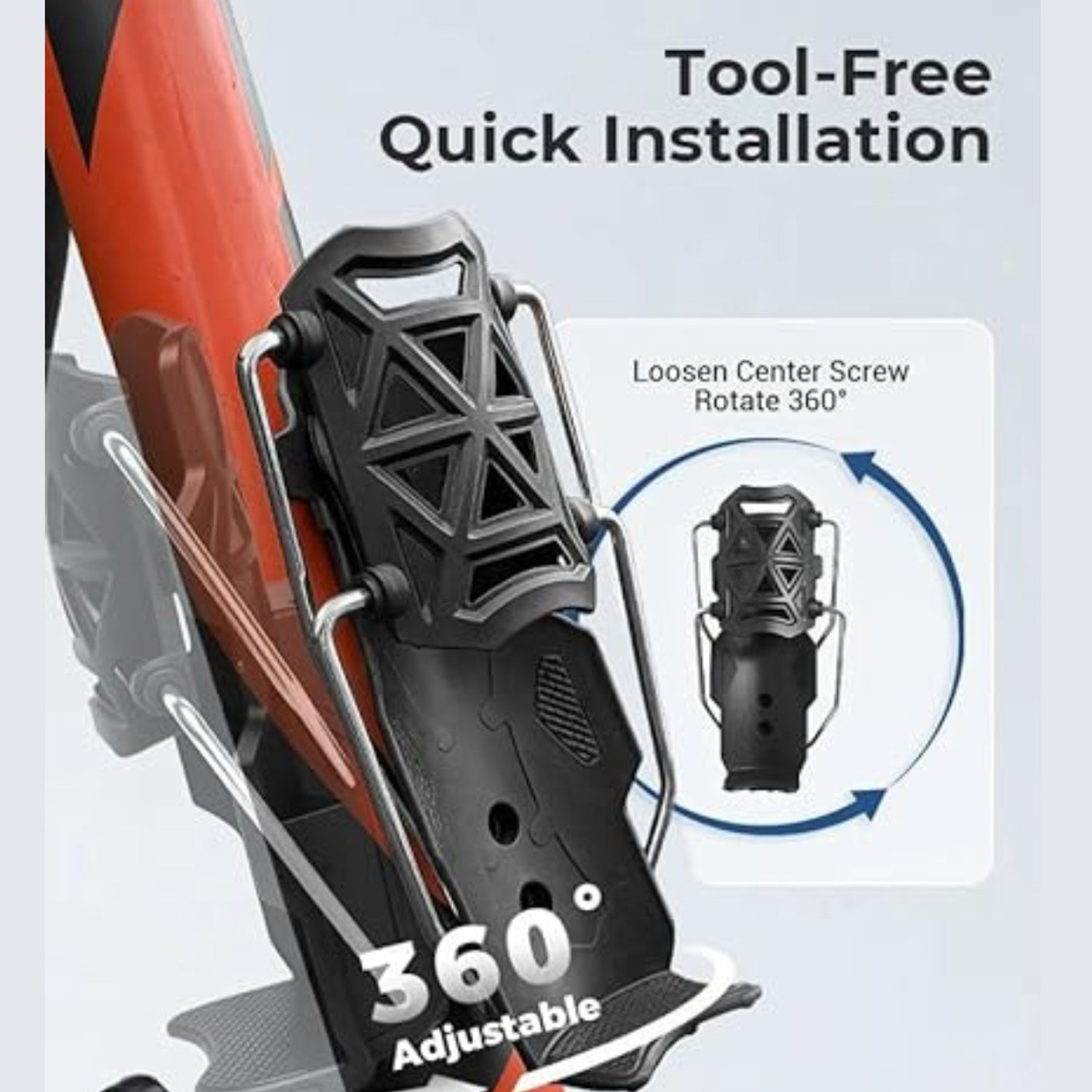 Image of MokyPro Bike & Motorcycle Water Bottle Holder Foldable 360 Degree Rotatable Design Sports Bottle Holder