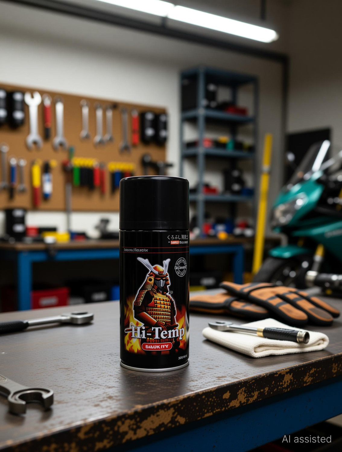 Image of Samurai Kurobushi High-Temperature Bike Silencer Coating Black Spray Paint 300 ml