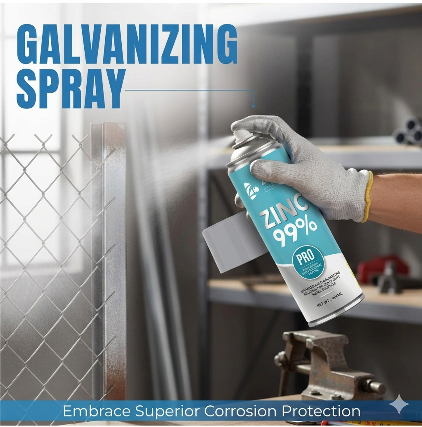 Image of Zeeva 99% Cold Galvanizing Spray for Rust Protection and Metal Coating Zinc Spray Paint 400 ml