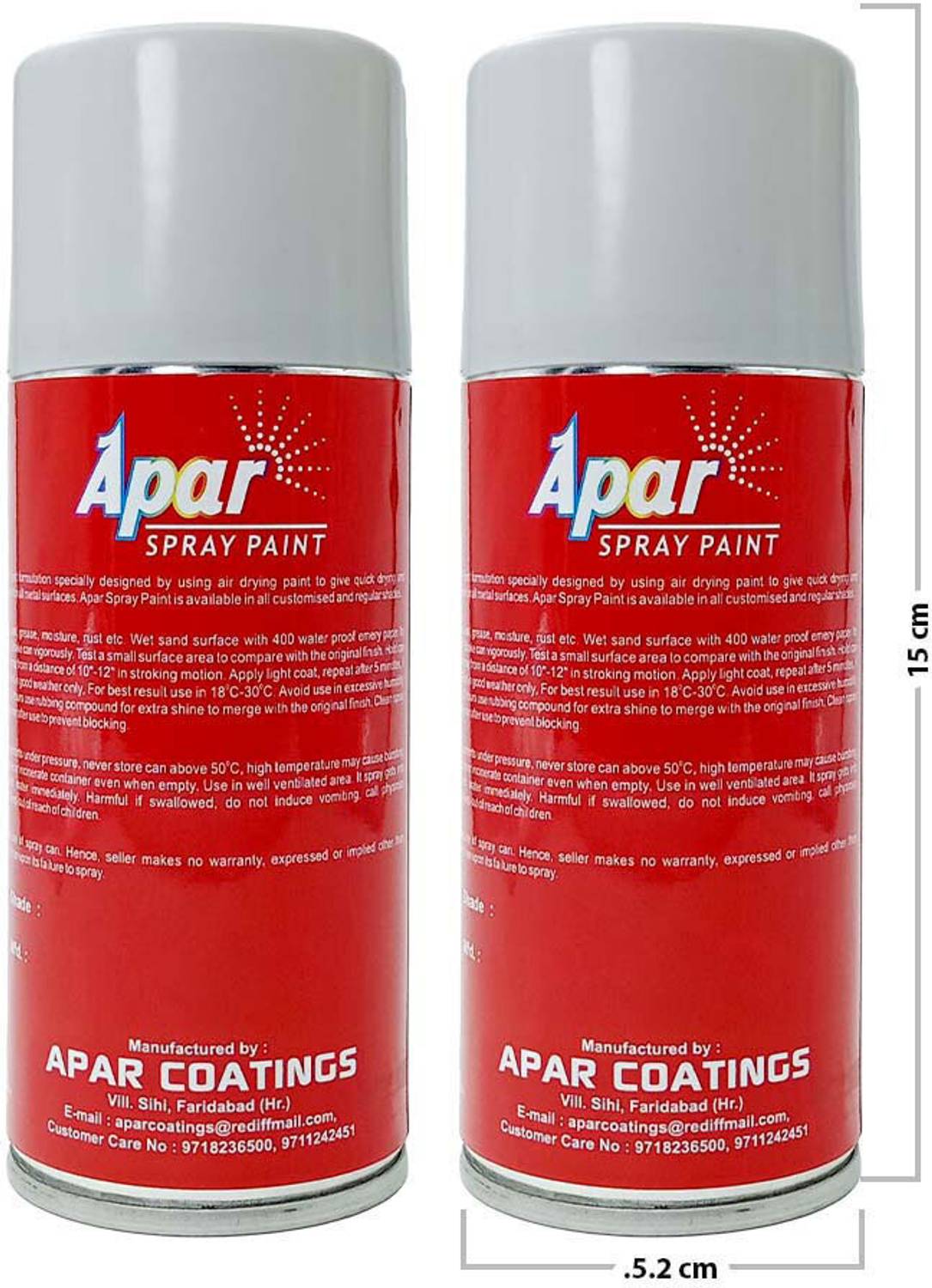 apar Spray Paint Avenue White (RC Colour) Compatible for Altroz
