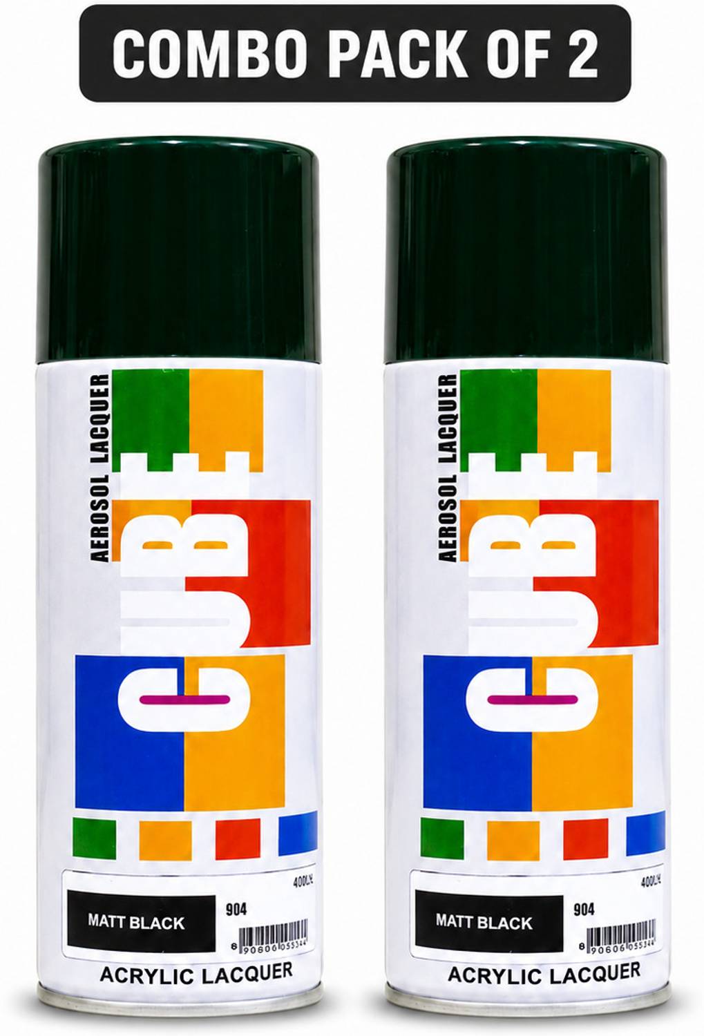 QUBE Fast Drying Matt Black Spray Paint 800 ml - Image 1