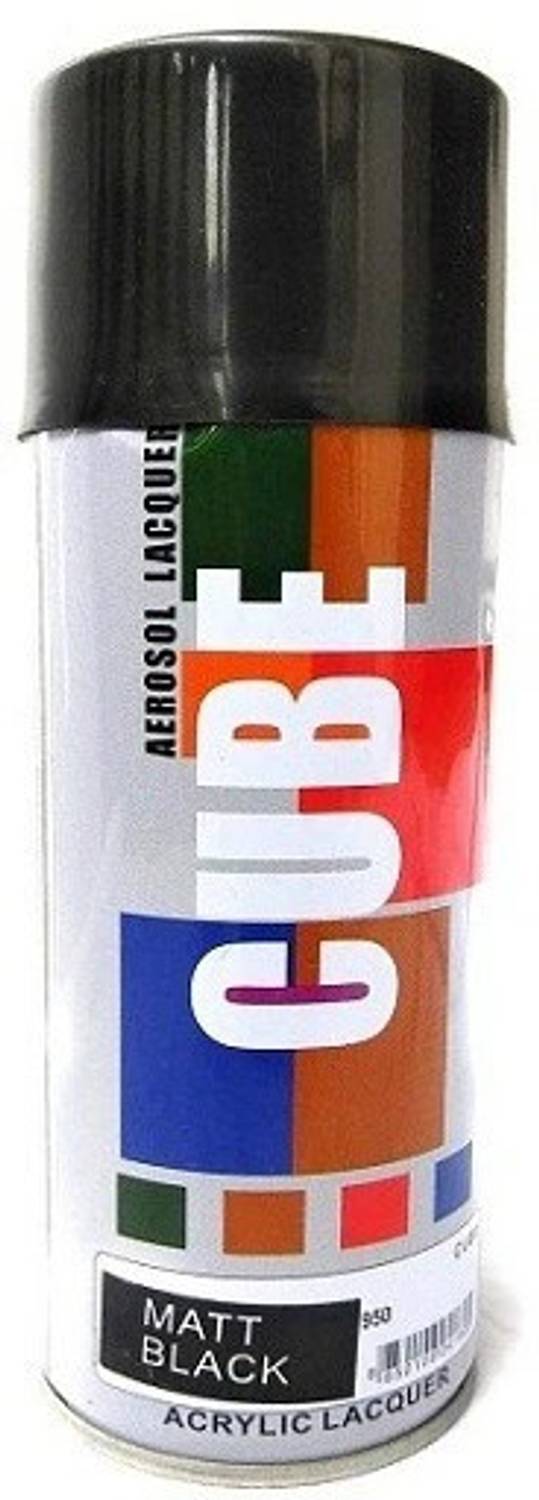 CUBE Premium Matte Black Spray Paint 400 ml - Image 1