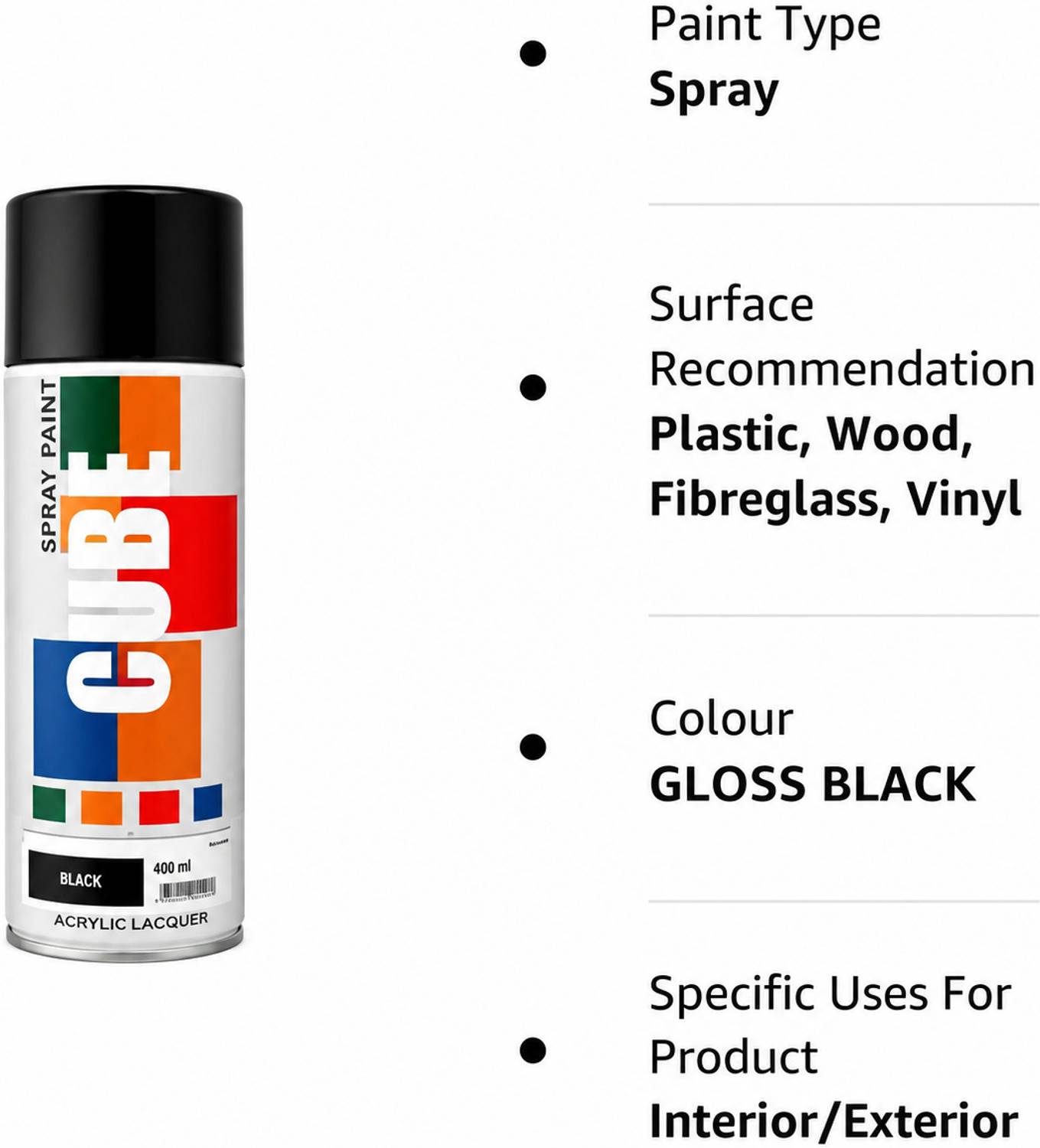 TUTUKCOLLECTION Car Bike Spray Paint Black 400ml - Image 5