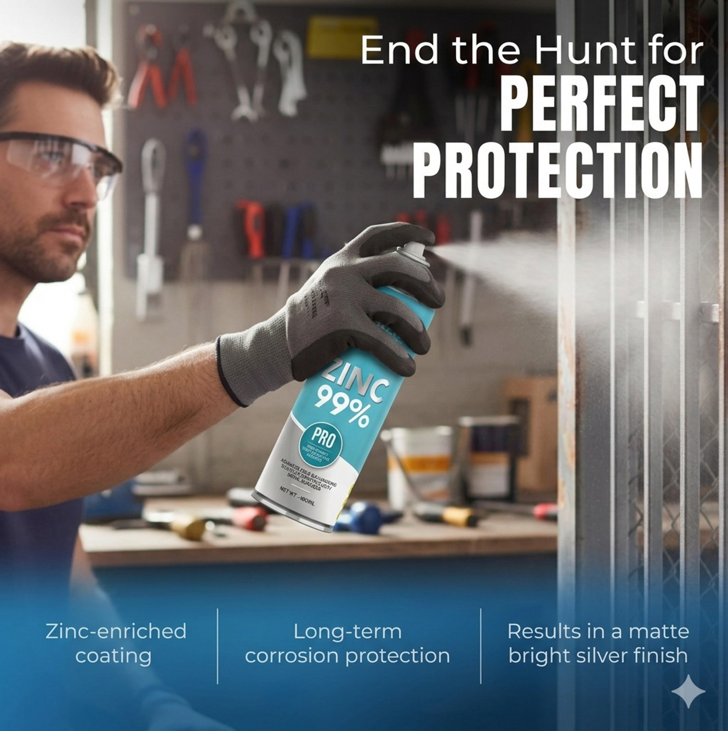 Image of Zeeva 99% Cold Galvanizing Spray for Rust Protection and Metal Coating Zinc Spray Paint 400 ml