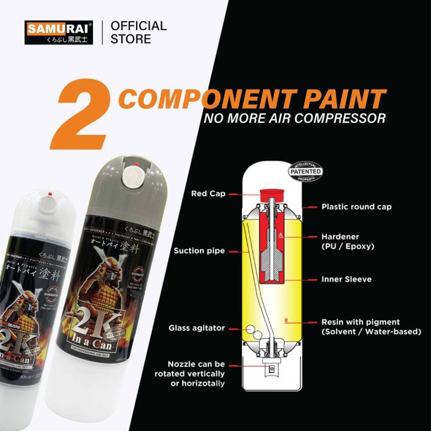Samurai Kurobushi 2K Epoxy 2K05 Red Spray Paint 400 ml Price in