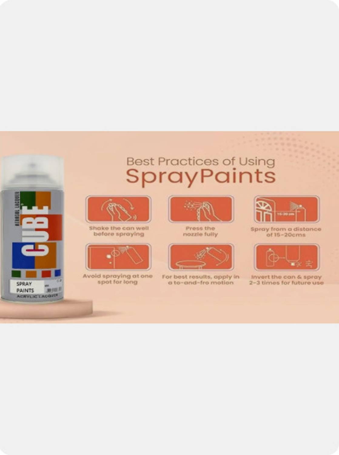 ABC Multipurpose Spray Paint 400ml Black and Red - Image 3