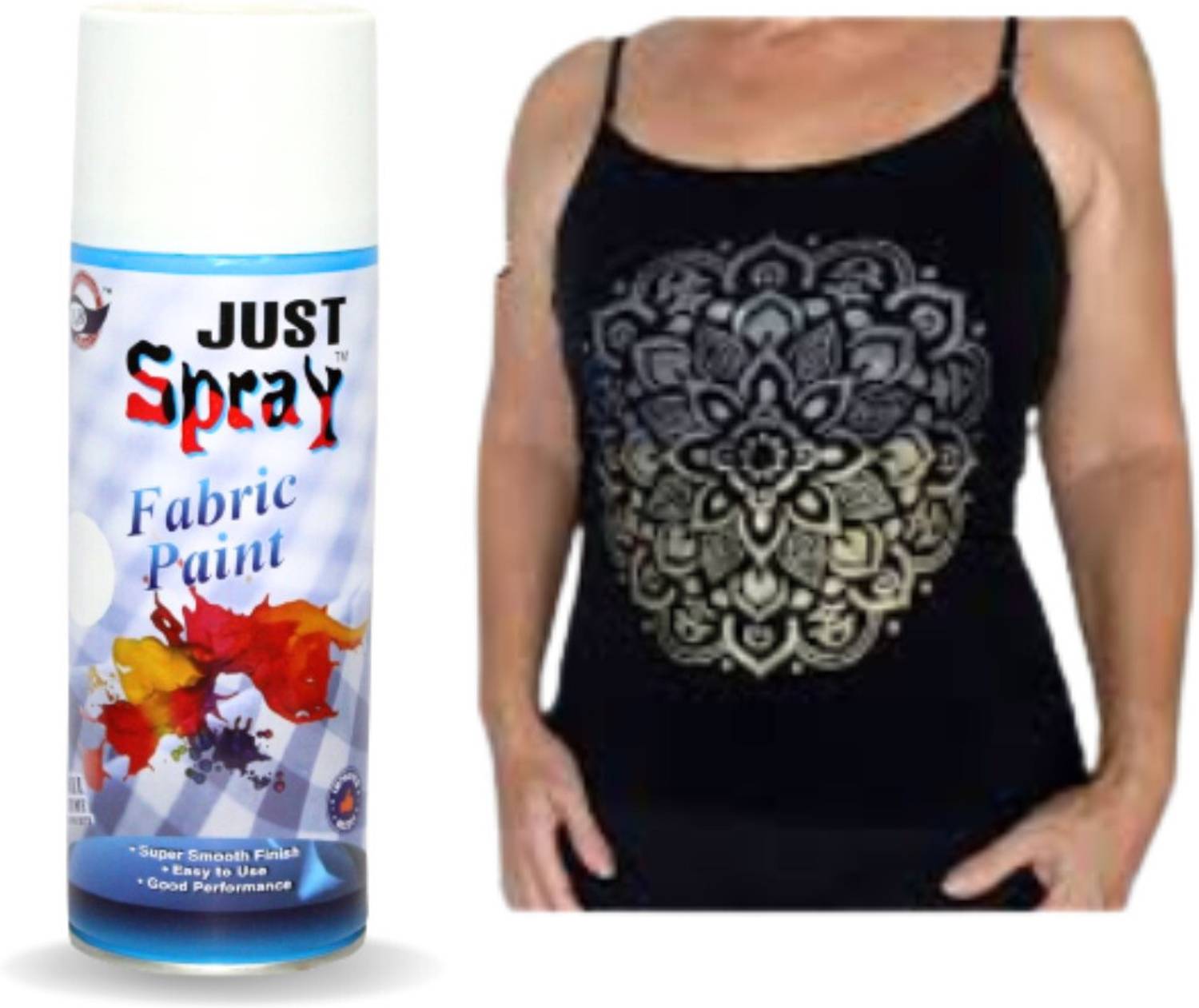 Just Spray White Fabric Spray Paint 400 ml - Image 1