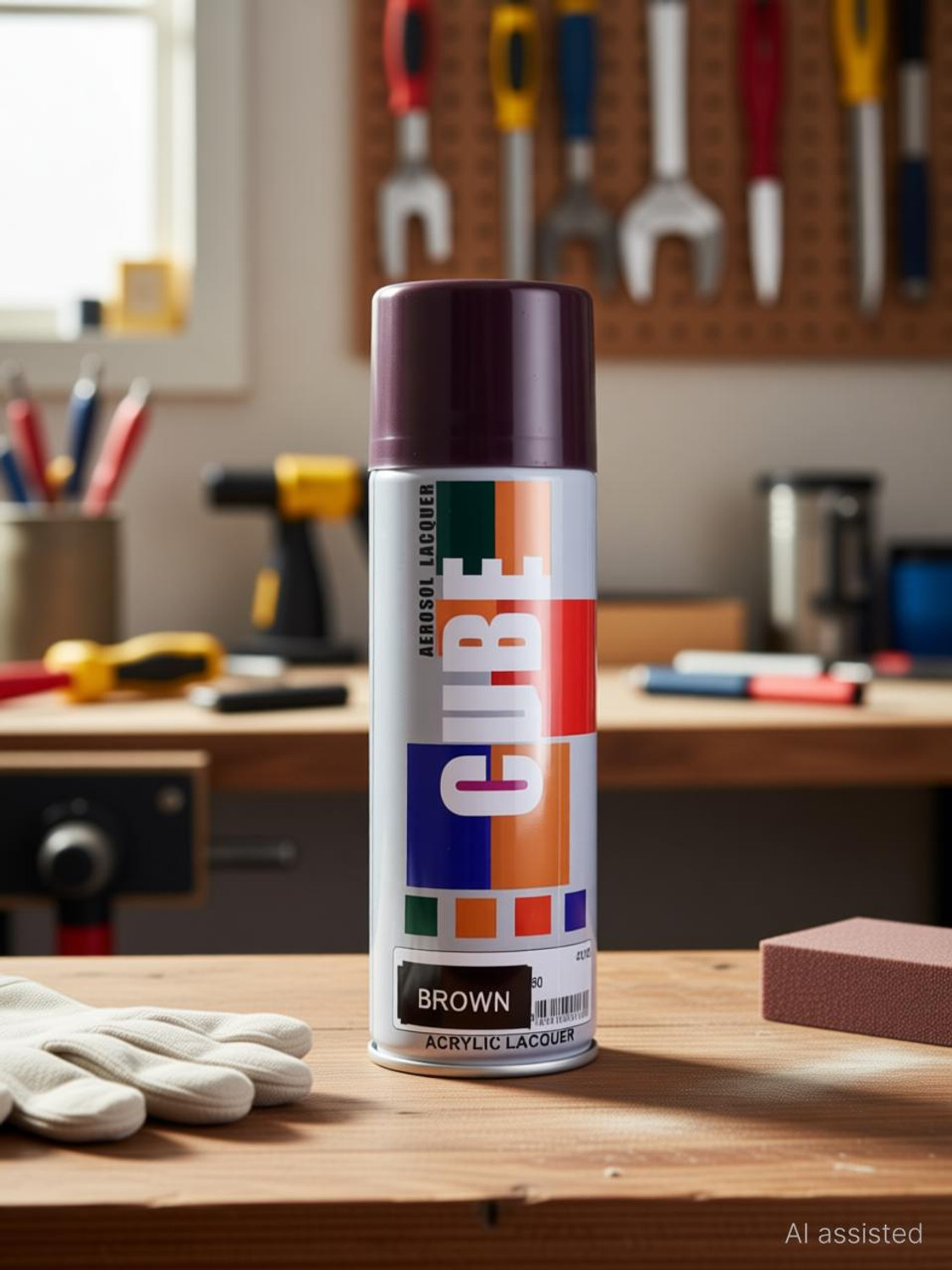 Image of CUBE Aerosol Multi Purpose Brown Spray Paint 400 ml