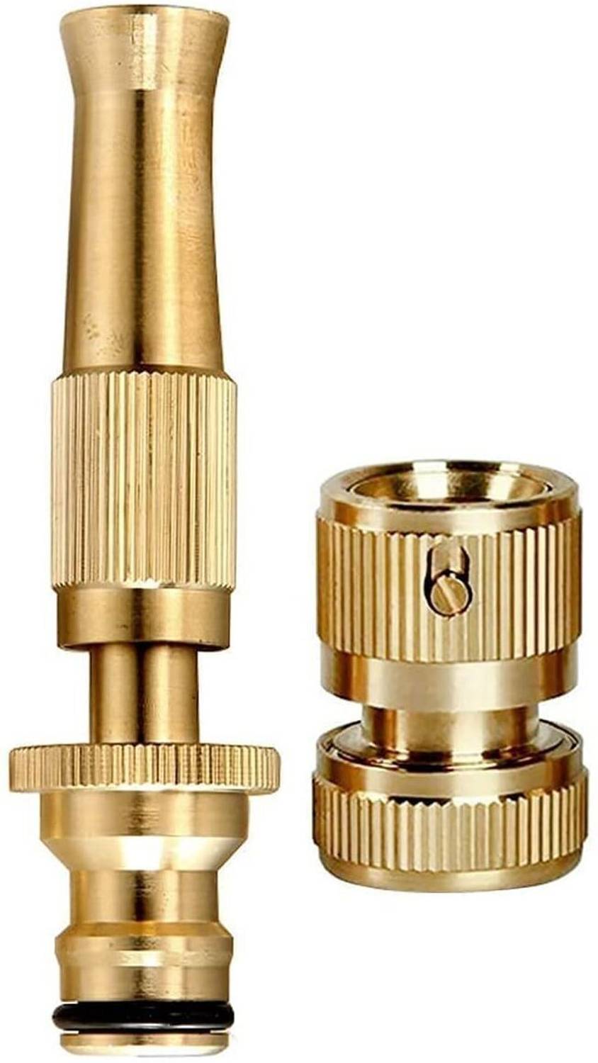 4MYL Brass Water Spray Nozzle for 1/2" Hose Pipe - High-Pressure Adjustable Spray Gun 1 L Hand Held Sprayer