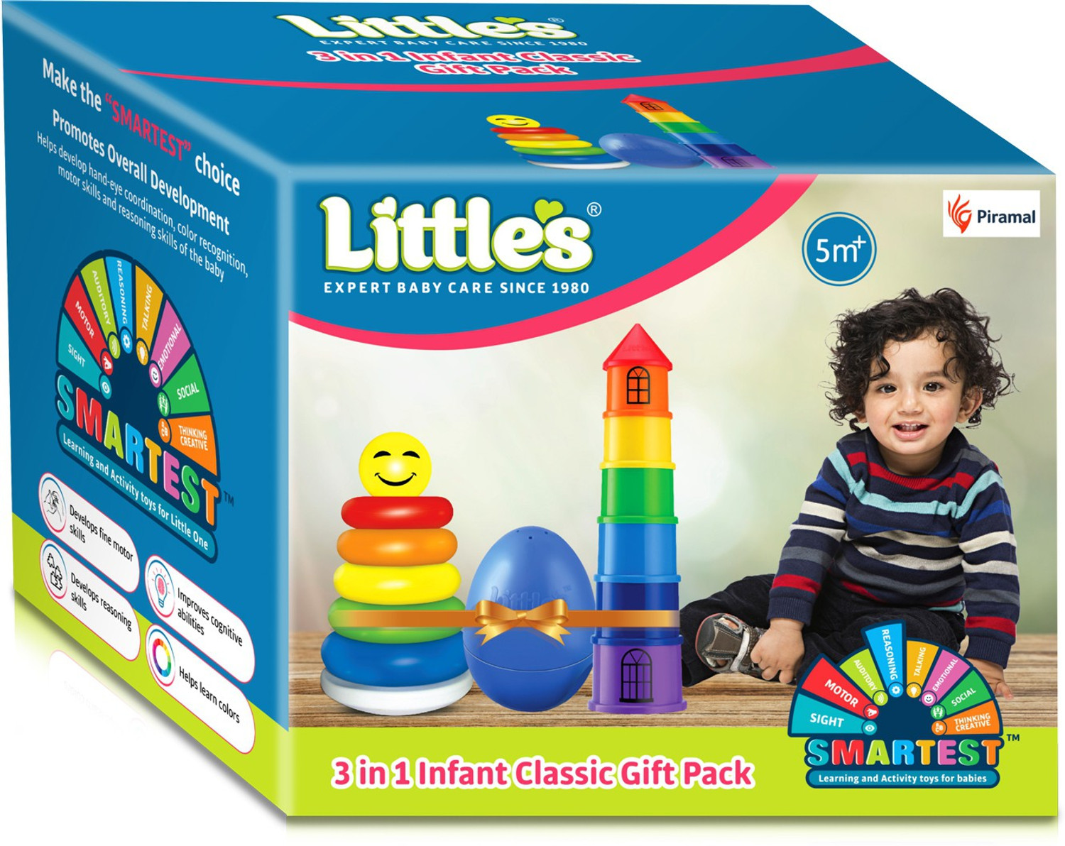 Image of Little's 3 in 1 Infant Classic Gift Pack I Activity & Learning Toys for Babies