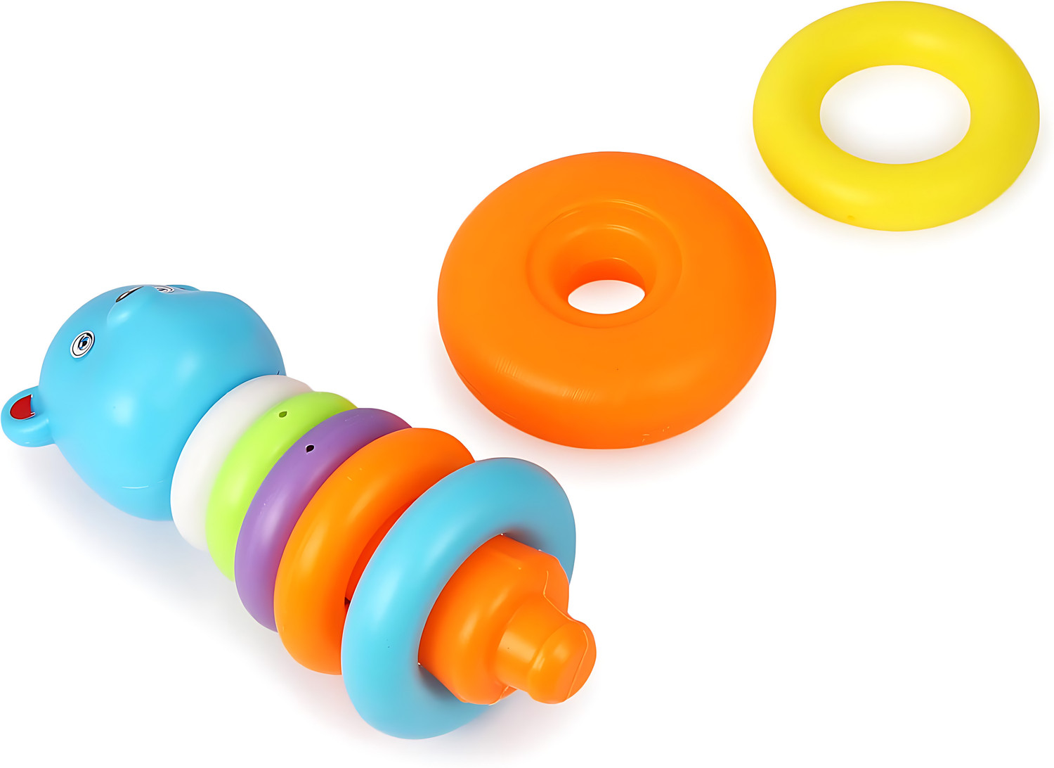 Image of EduJoy Stacking Teddy Rings,Ring tower(7 Colord Rings + 1 Bear Topper)