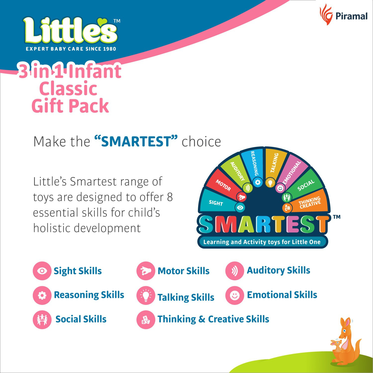 Image of Little's 3 in 1 Infant Classic Gift Pack I Activity & Learning Toys for Babies