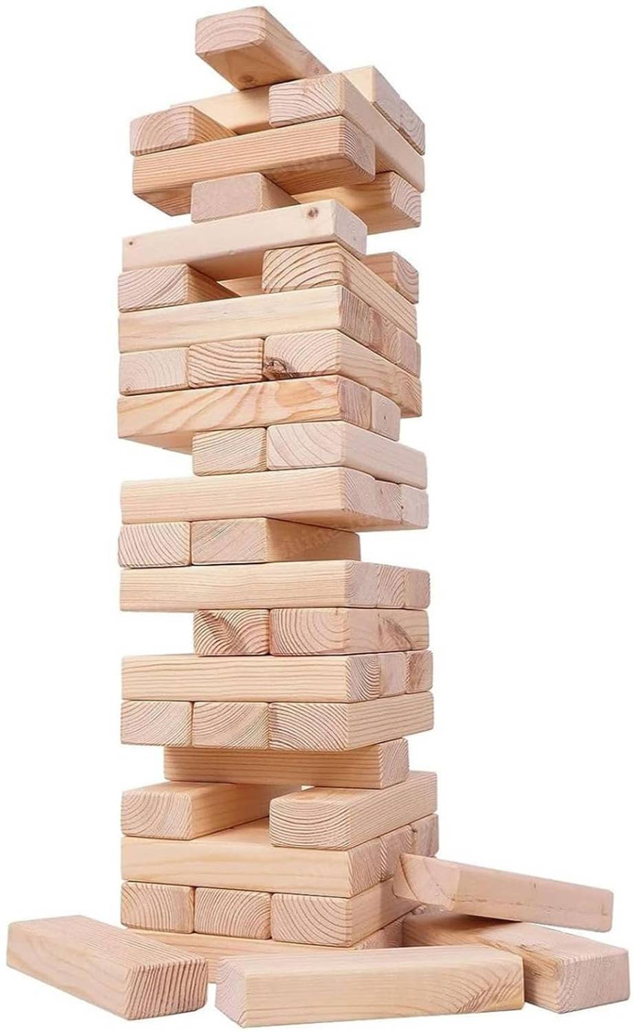 arovemic BROWN 54 Wooden Building Block, Party Game, Tumbling Tower Board Game Accessories