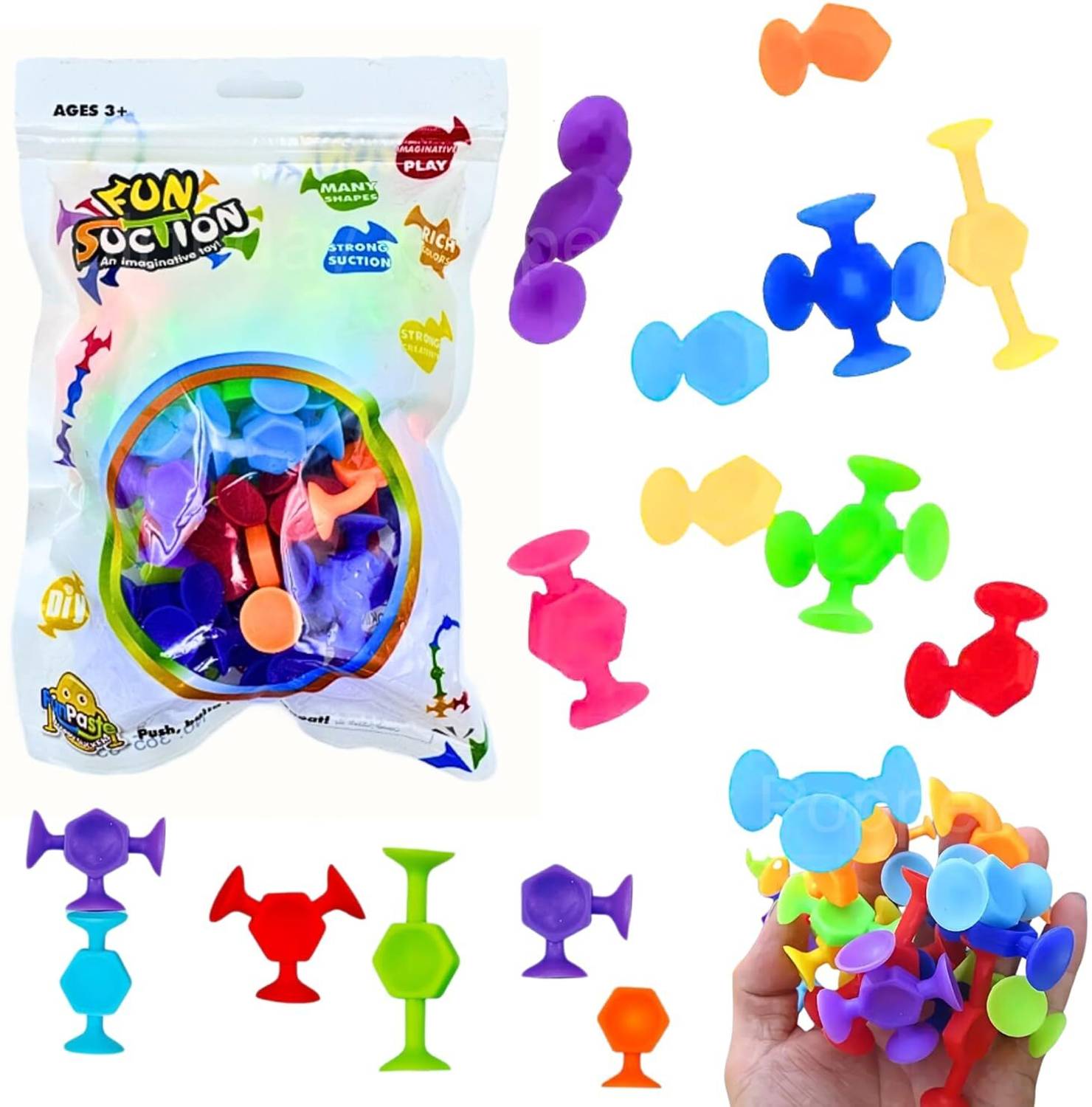 Birthday Popper Suction Toy|Pack of 20 |Pop Sucker Darts, Building Blocks, Fidget Toys