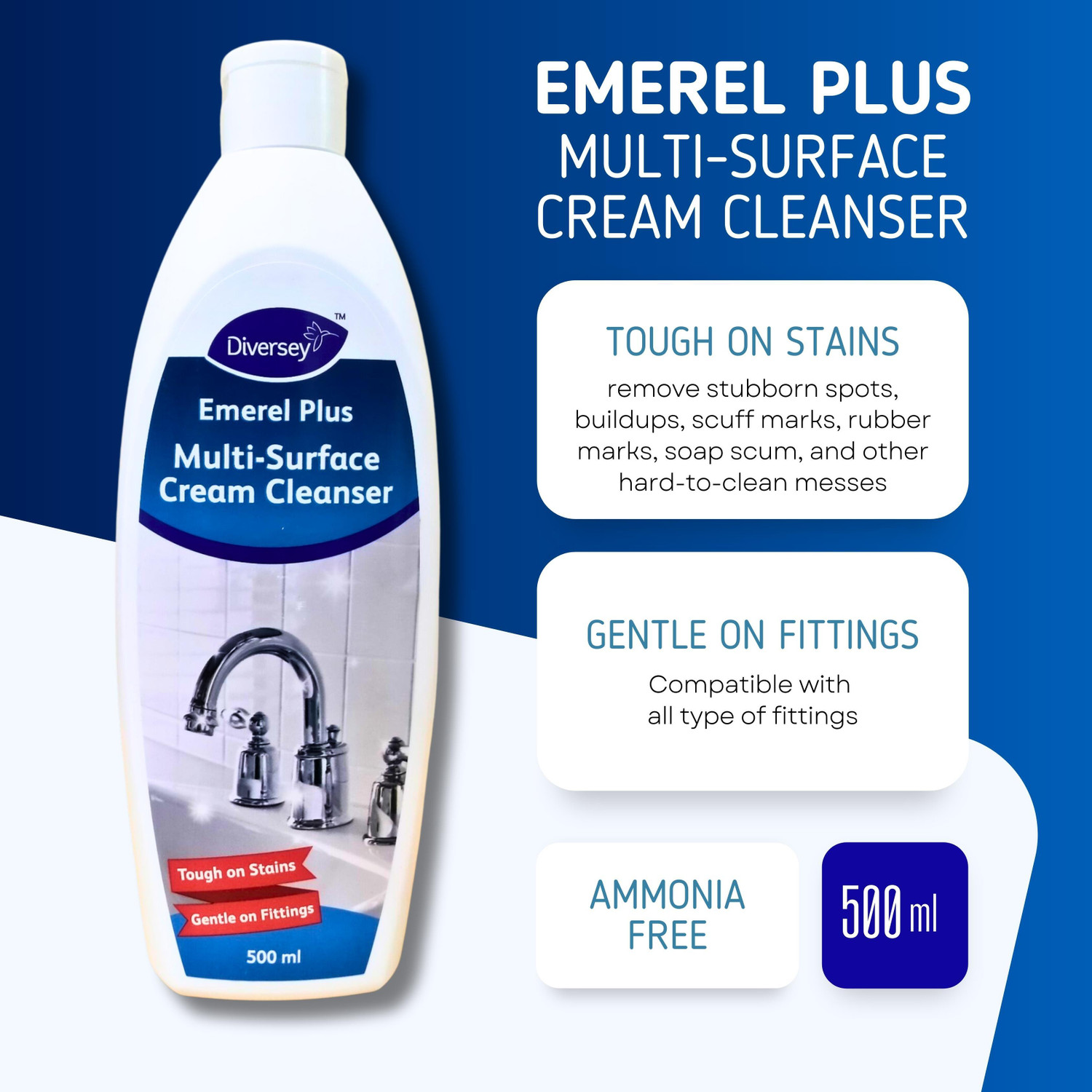Image of Diversey Emerel Plus Multi-Purpose Stain Remover - 500 ml Stain Remover (500 ml)