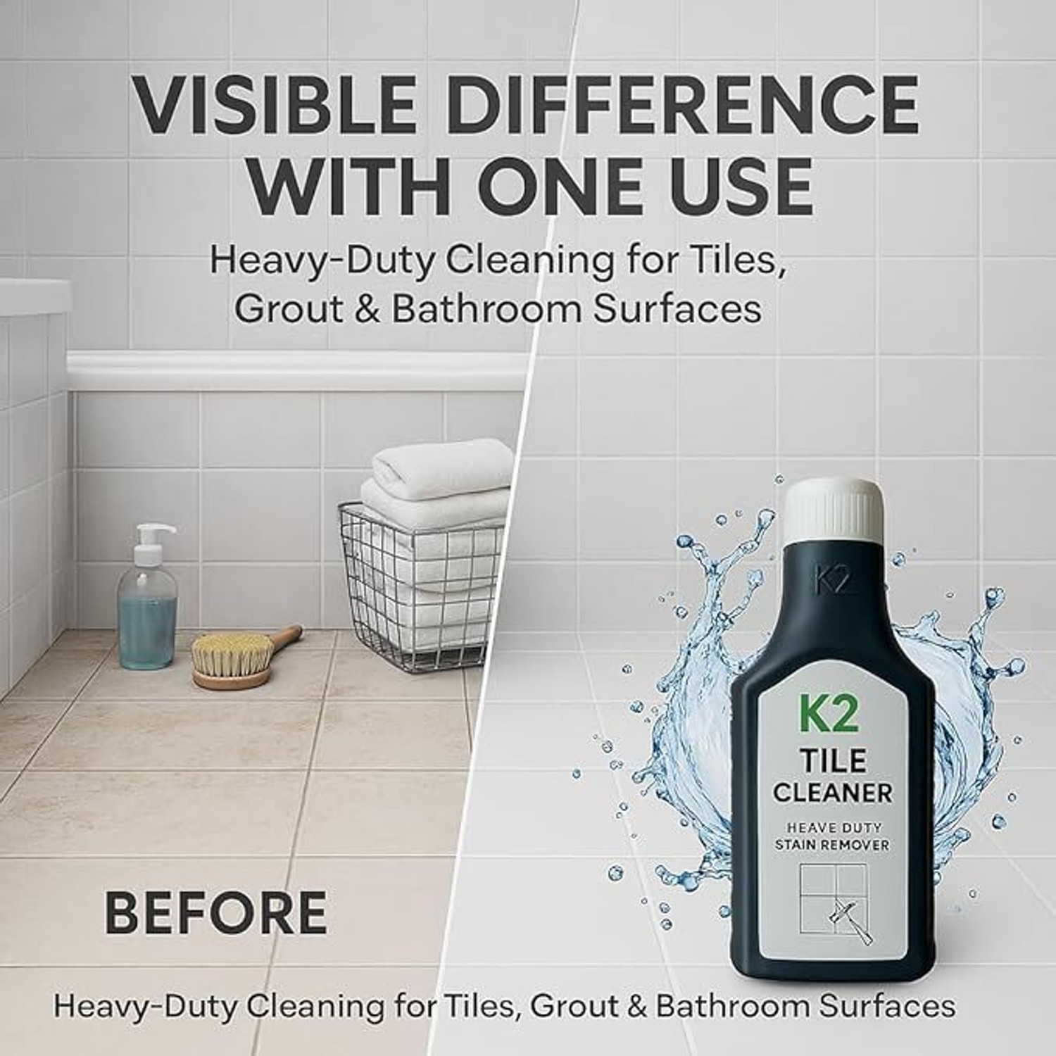 Image of Konkem Tile Cleaner 1L | Heavy-Duty Stain Remover | Acid-Based Formula for Tiles Stain Remover