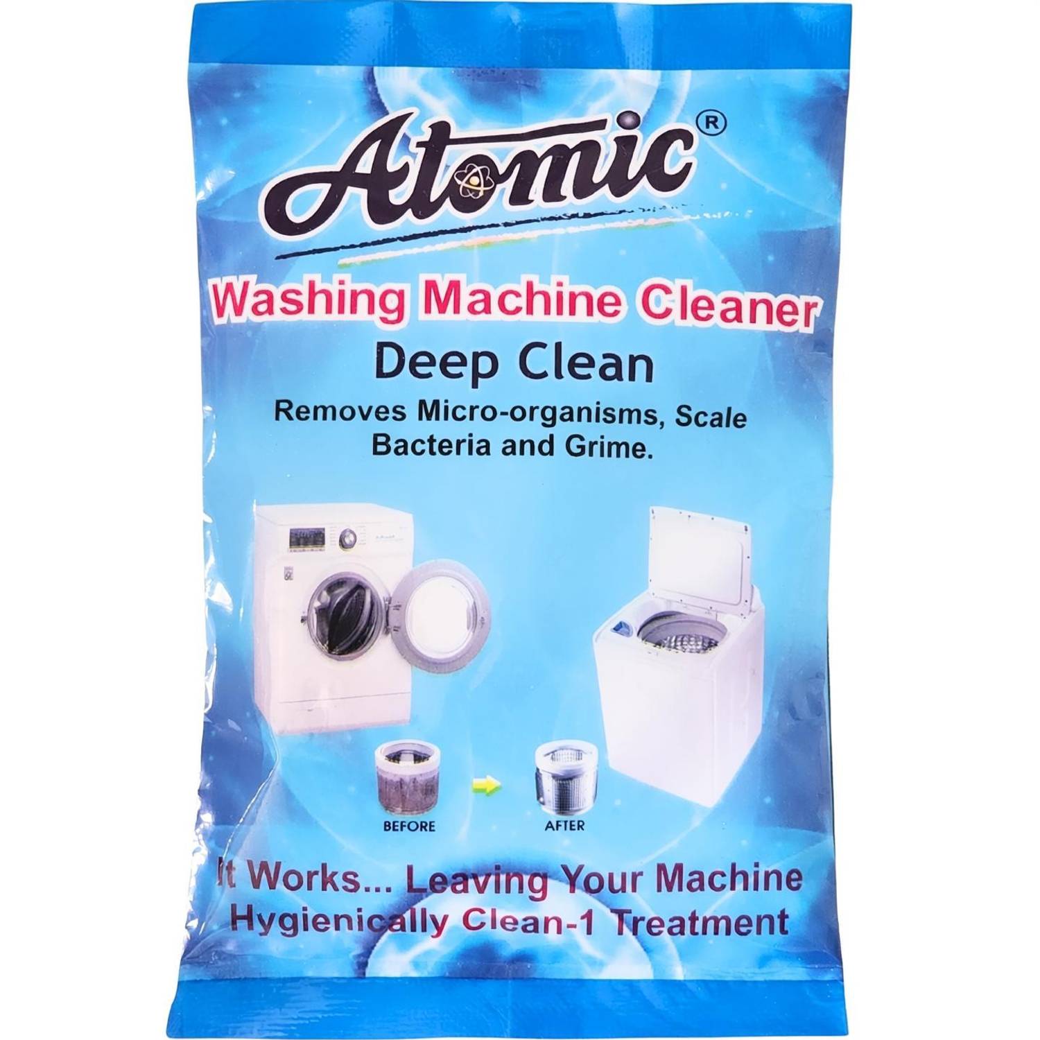 ATOMIC Washing Machine Cleaner Powder 150g For Top & Front Load Machine Stain Remover