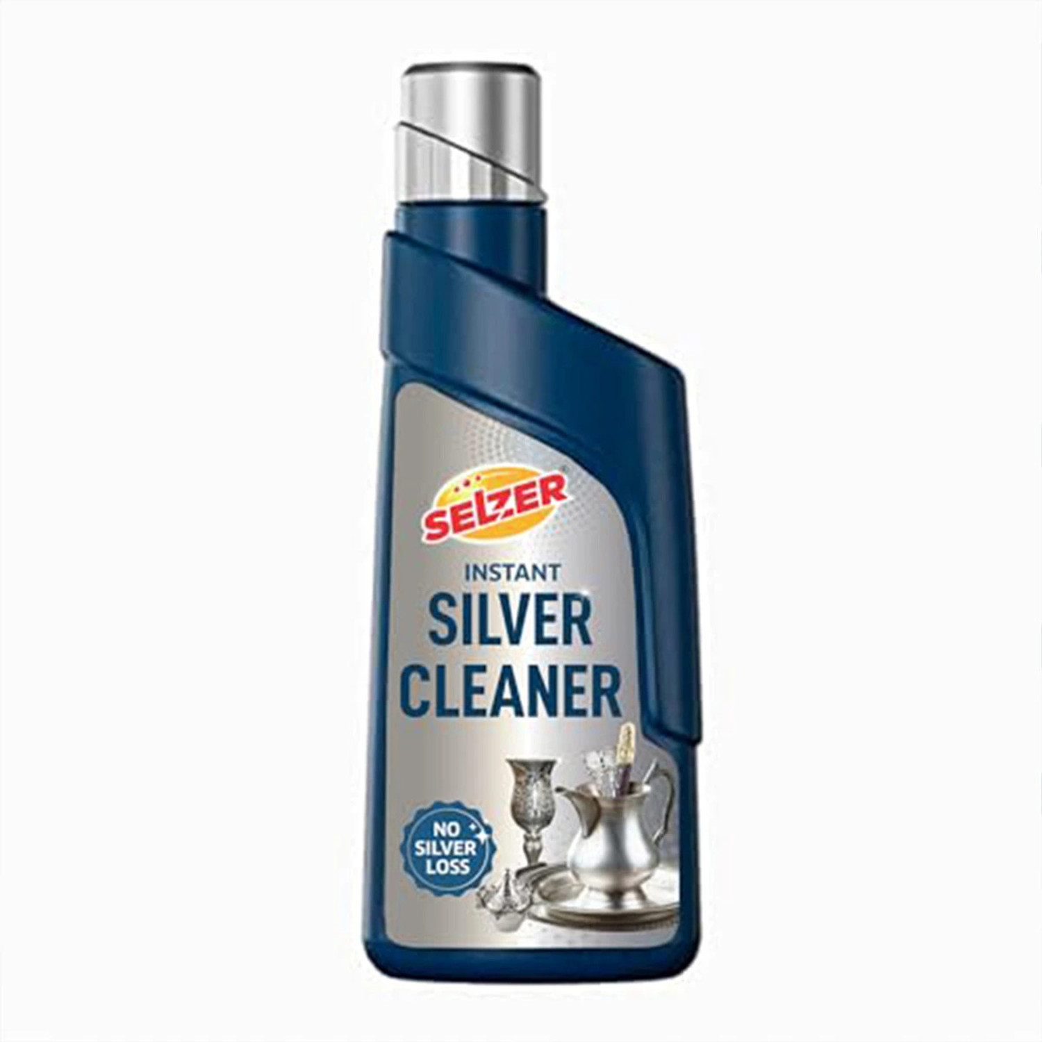 Image of SELZER Instant Silver Cleaner Liquid for Jewellery - 250ml Silver Dip Stain Remover