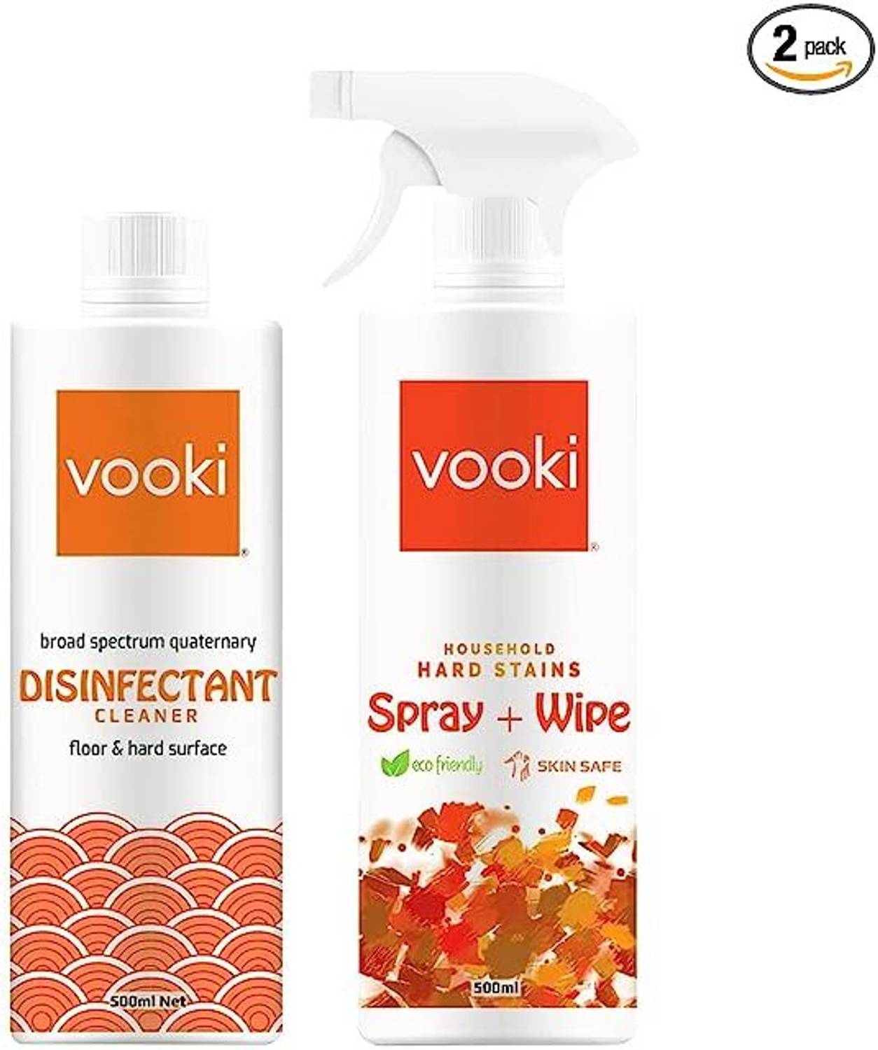 Vooki_Hard Stain & Disinfectant cleaner_500ml_Combo Pack of 2 Sta