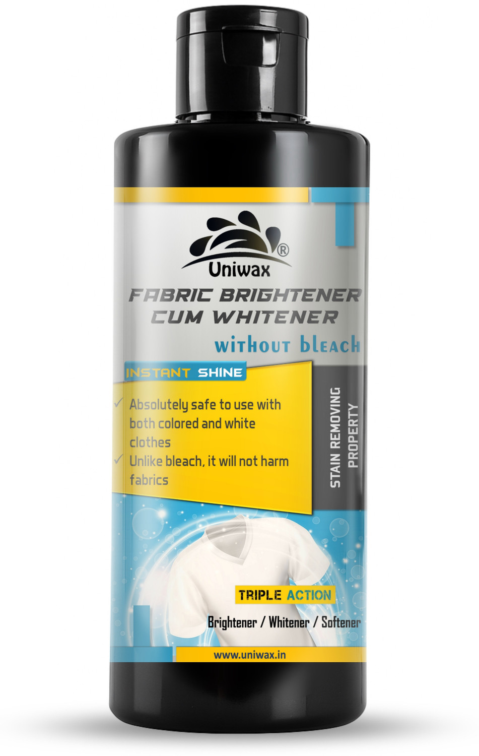 Image of uniwax Fabric Brightner Cum Whitener Stain Remover