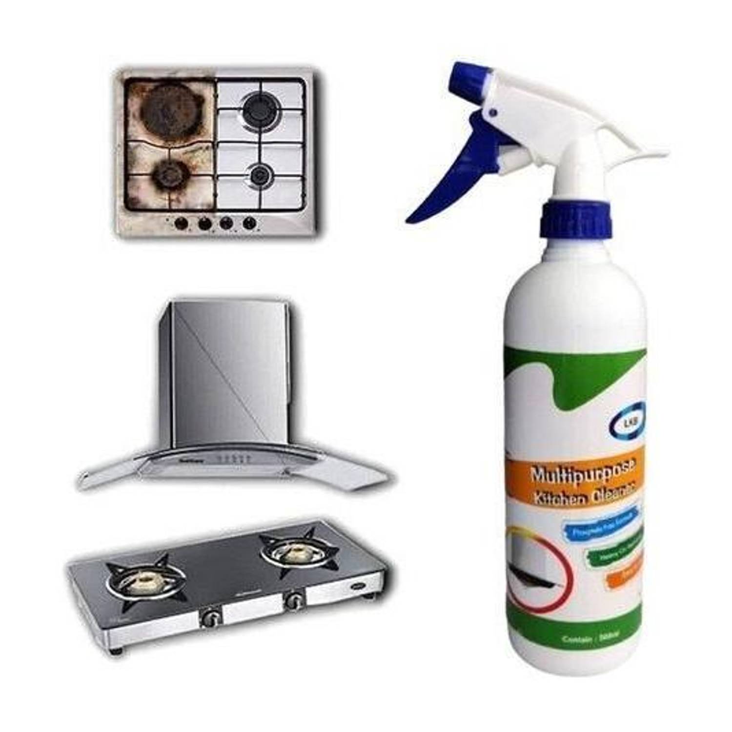9Up 500Ml Kitchen Oil & Grease Remover For Chimney, Gas, Exhaust Fan (Pack Of 1) Stain Remover