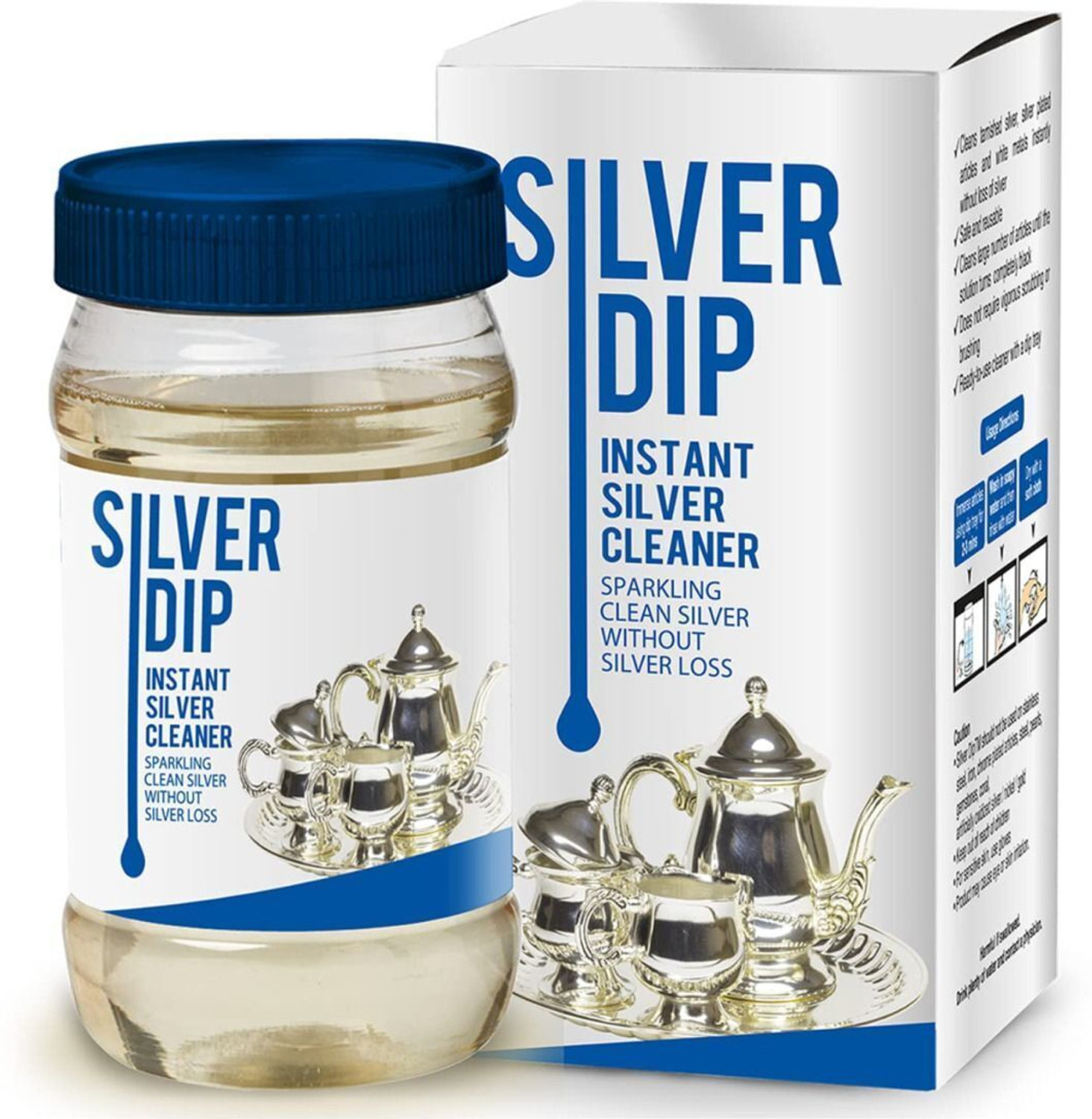 Image of COZKE ENTERPRISE Silver Dip Cleaner Liquid - Jewellery, Pooja Item & Utensil Tarnish 13129 Stain Remover