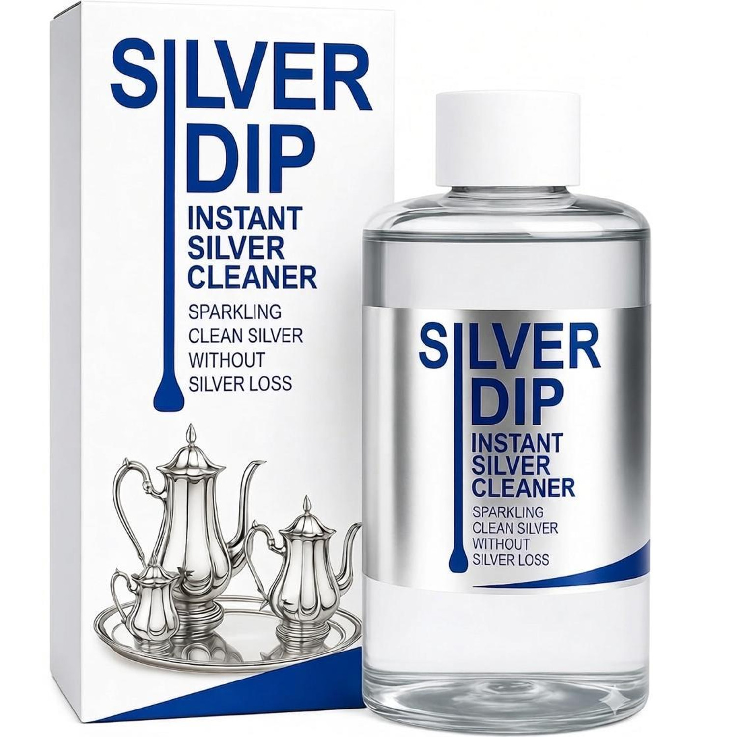 Image of ketocip Instant Silver Cleaner Liquid | Fast Acting Silver Jewellery & Utensil Cleaner Stain Remover (299 ml)