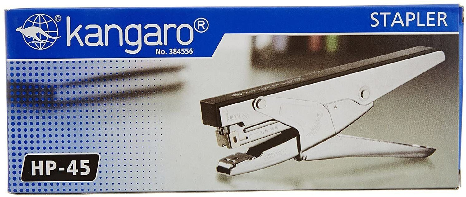 Image of Kangaro HP-45 STAPLER PACK OF 1 Manual (RANDOM COLOR) 24 /6, 26 /6 Round Edge Stapler