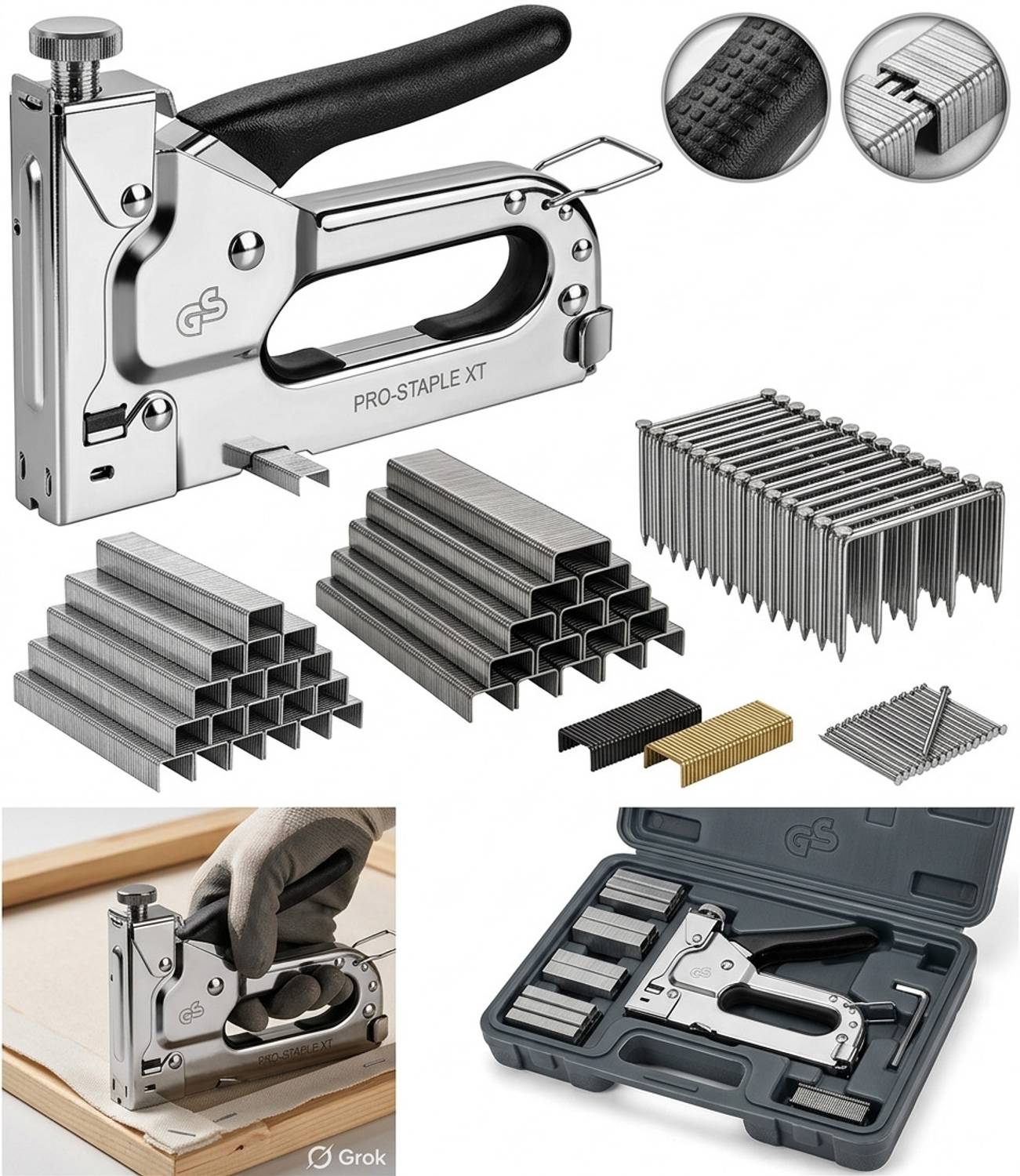 Qebham 3-in-1 Heavy-Duty Staple Gun 10-12mm - Image 2