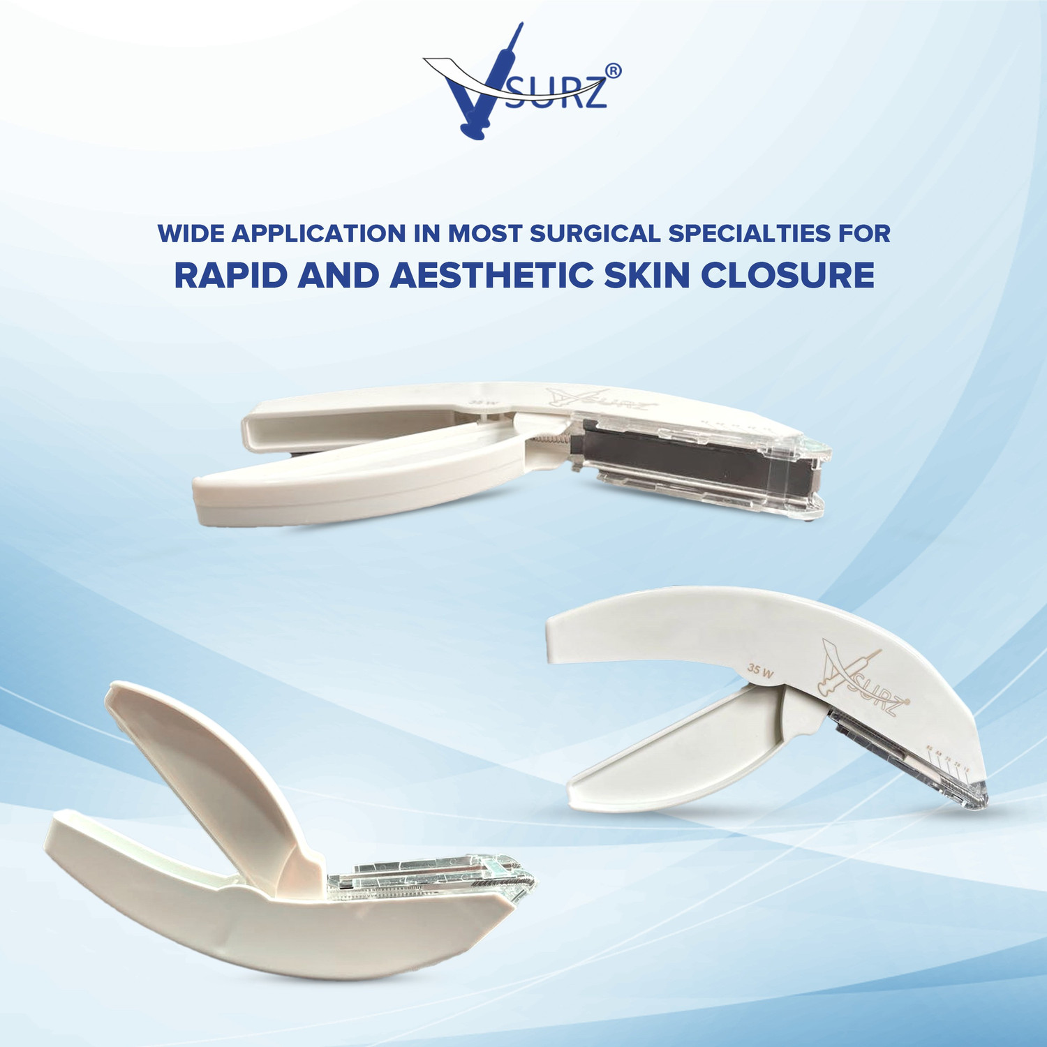 Image of V SURZ SKIN STAPLER 35 MANNUAL SKIN STAPLER AND STAPLE REMOVAL