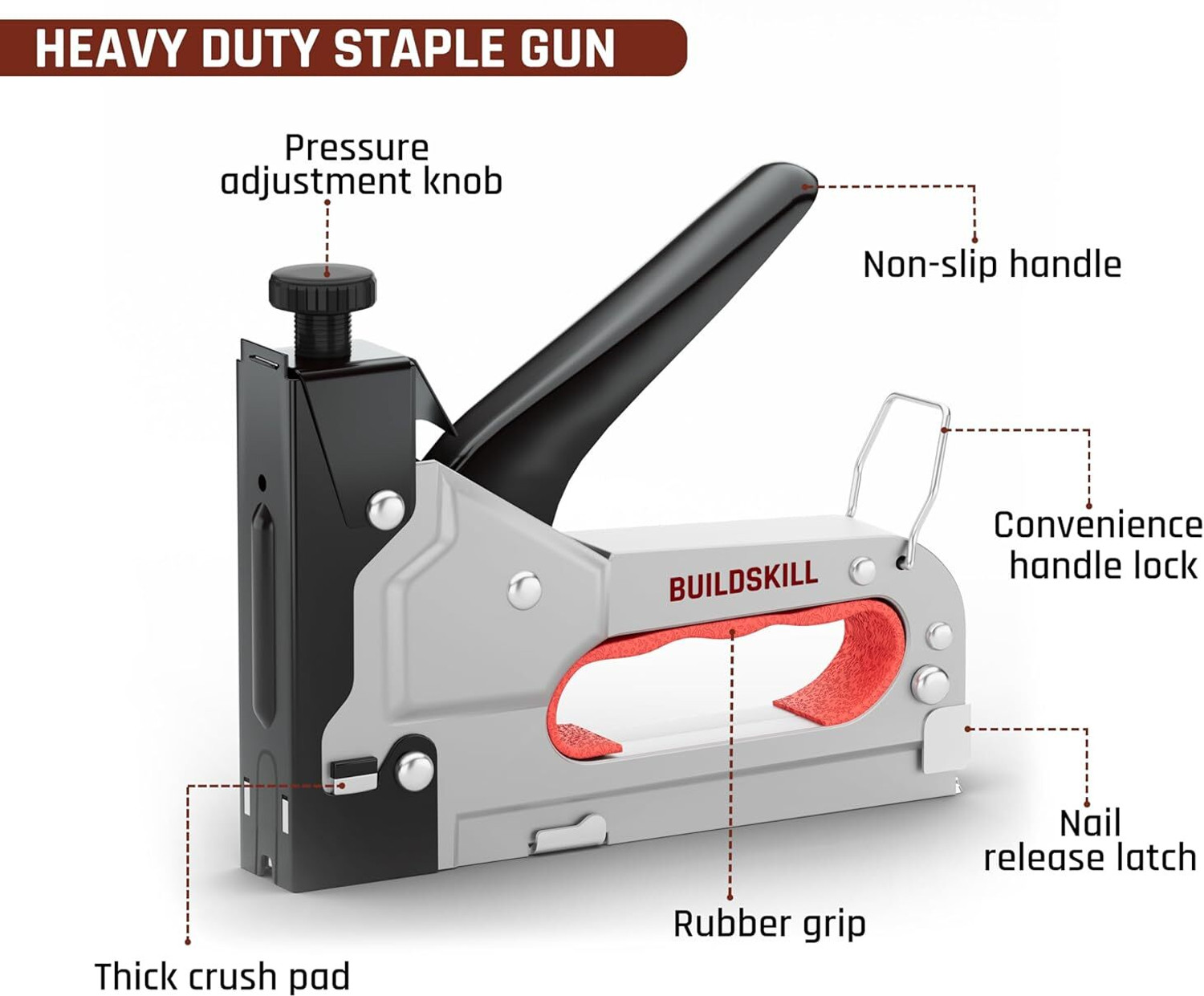 Image of VoltGrid 4 in 1 Stapler Gun for Heavy Duty use NA Stapler