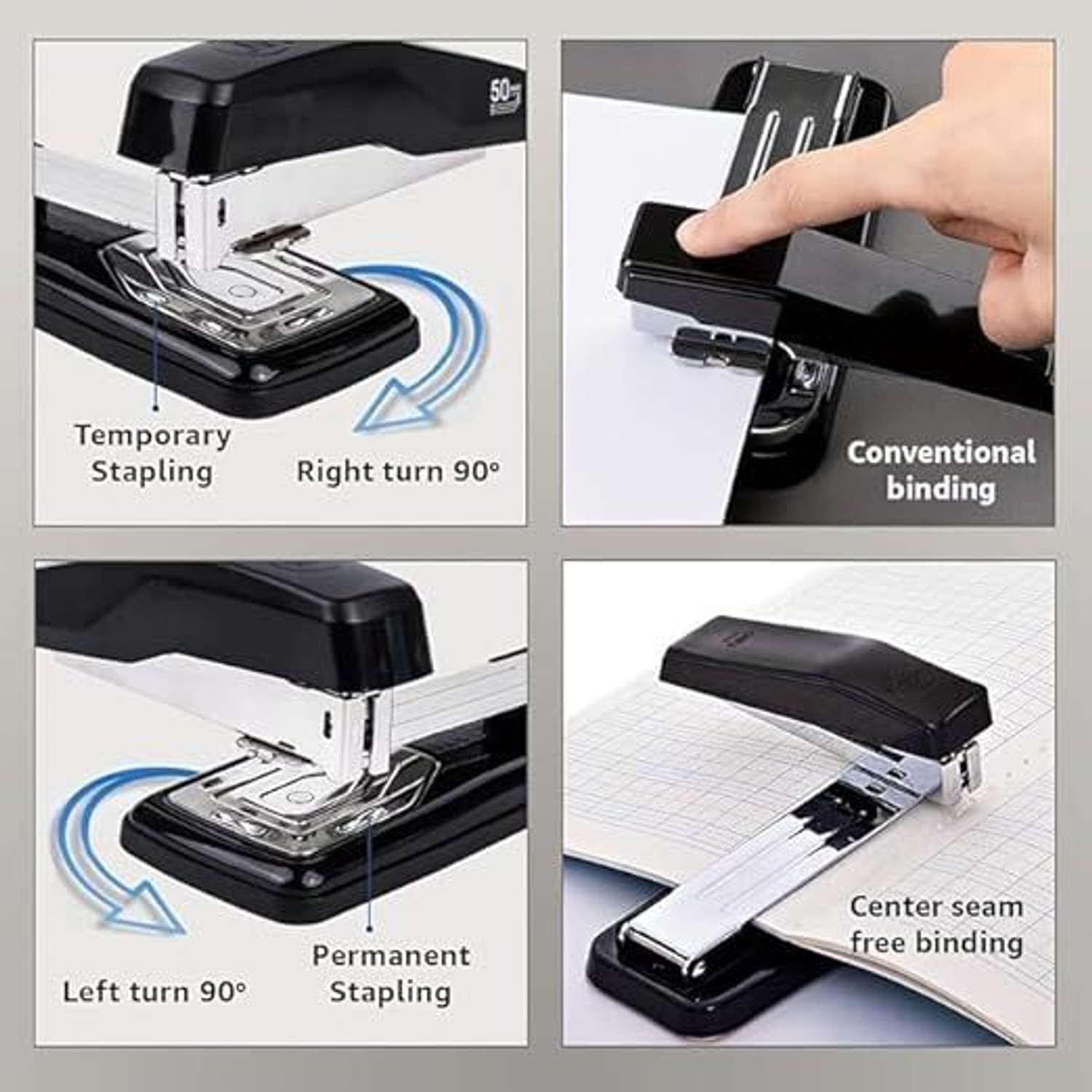 Image of Original Mart Desktop Stapler for Booklet Binding Black | Office Supplies NA Stapler
