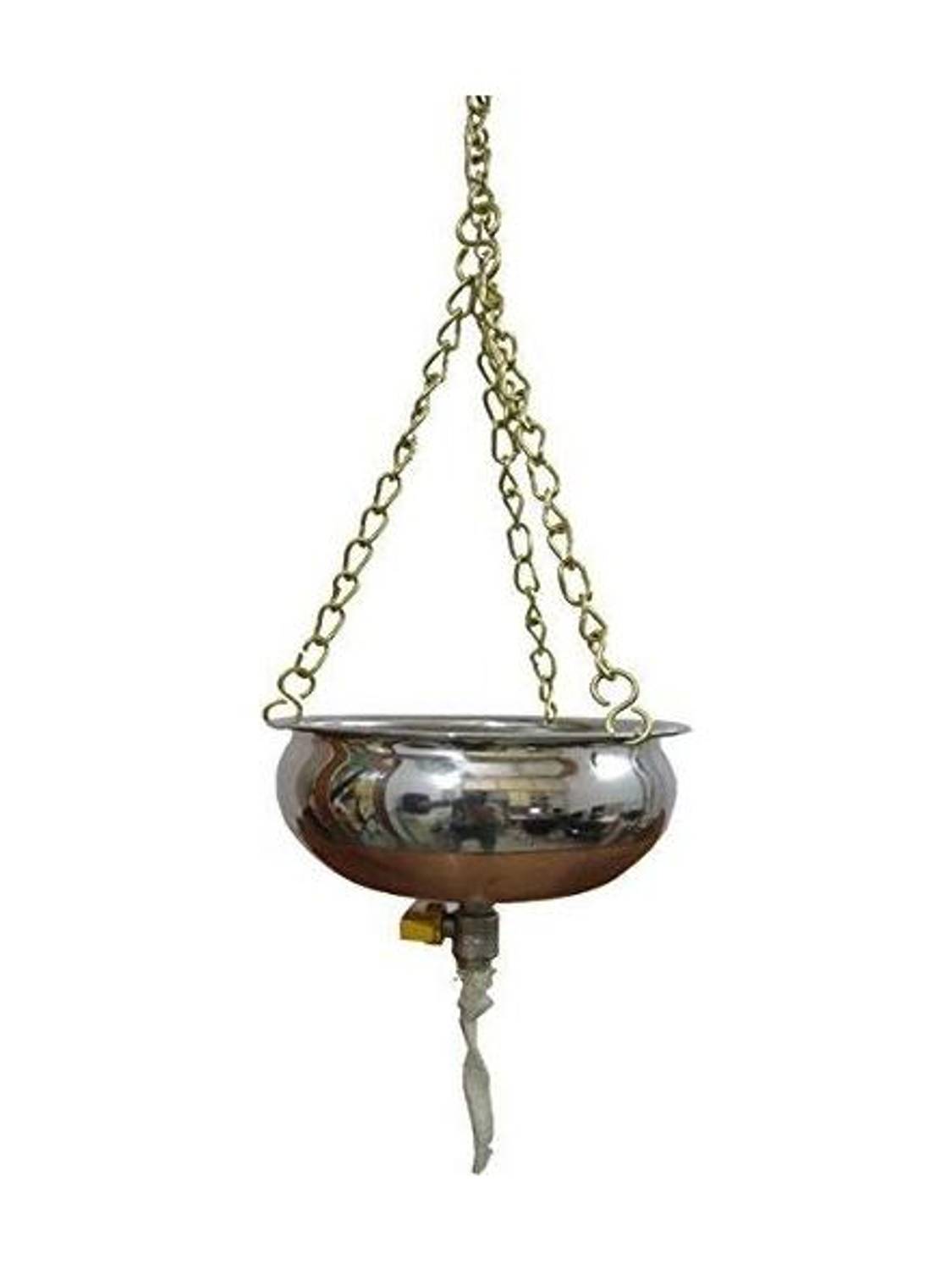 ACCO Shirodhara Pot Shirodhara Patra With Chain and Oil Flow Control Valve Portable Steam Sauna Bath