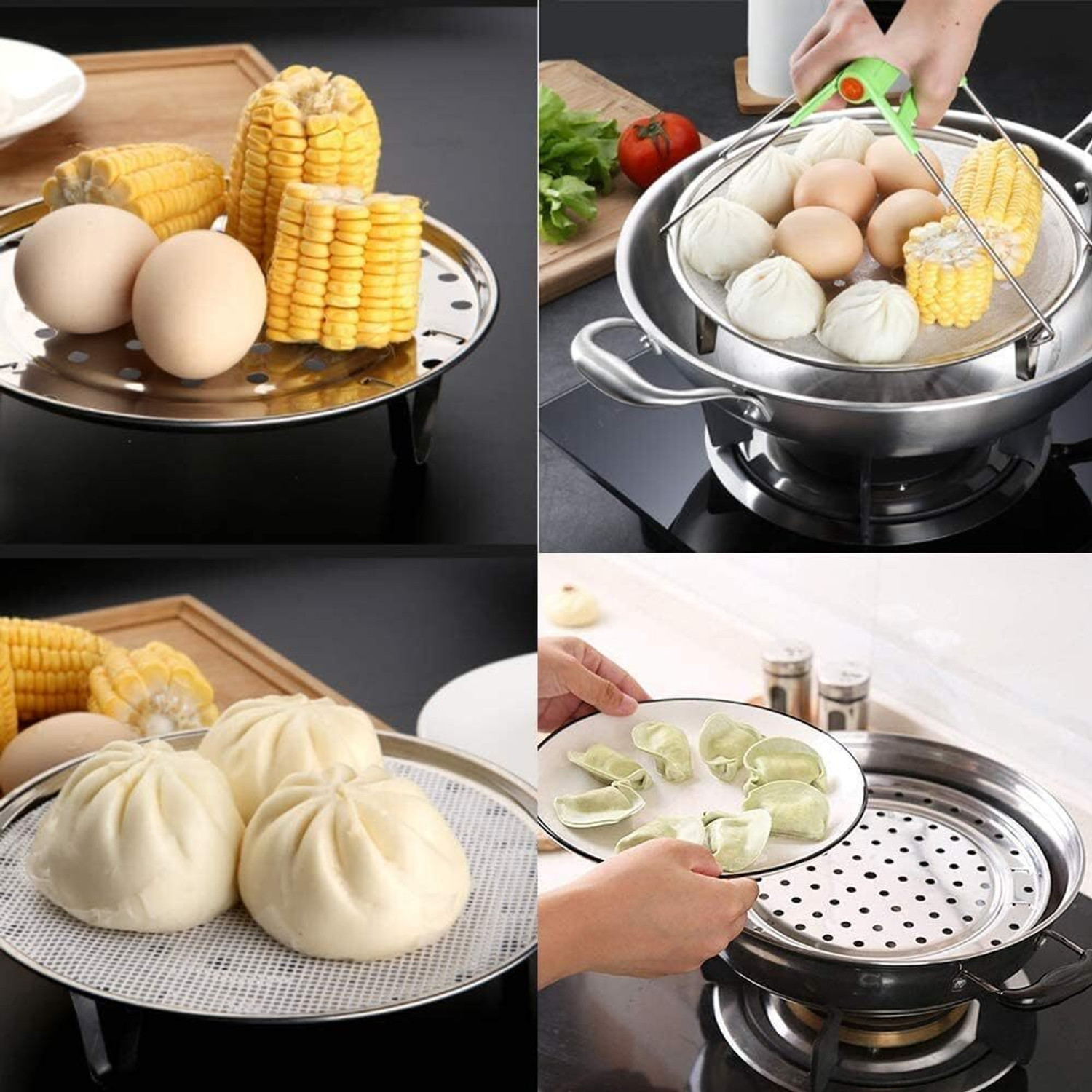 Image of PRATYADH Stainless Steel Steaming Rack Steam Tray Stainless Steel Steamer